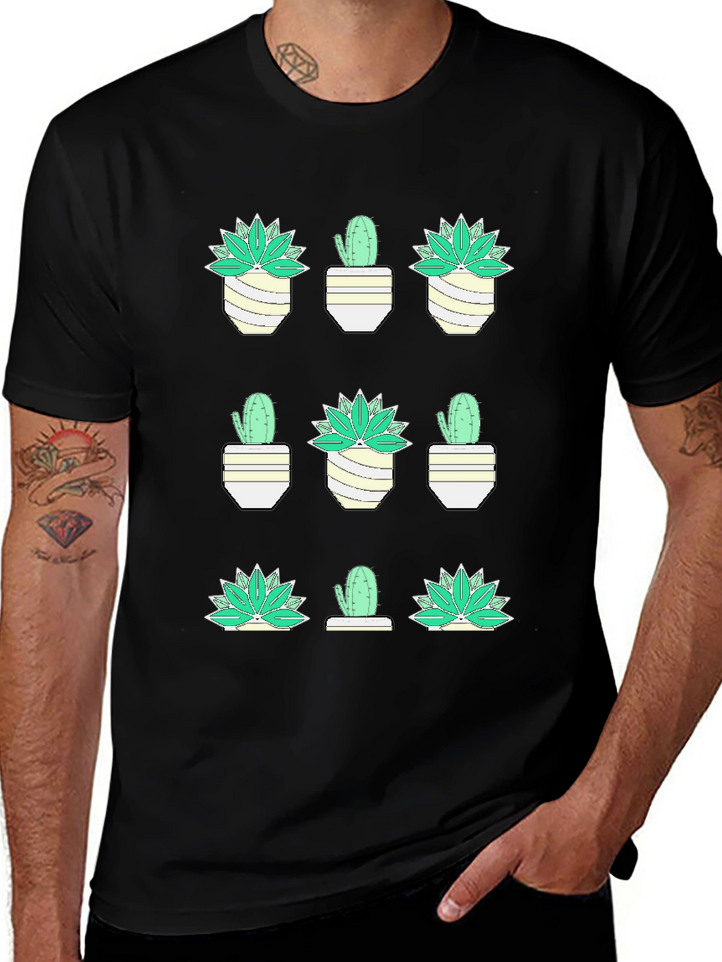 Cactus Plant Graphic Tee - Trendy Desert Style