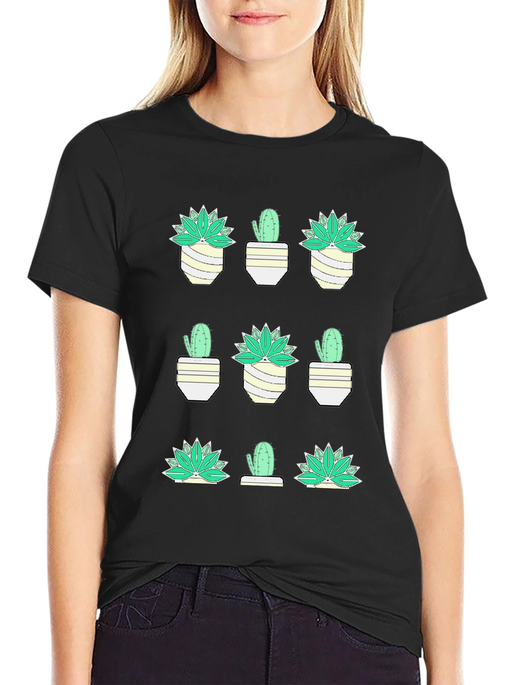 Cactus Plant Graphic Tee - Trendy Desert Style
