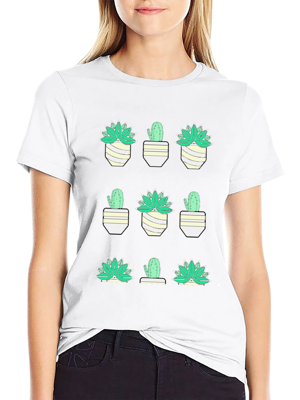 Cactus Plant Graphic Tee - Trendy Desert Style