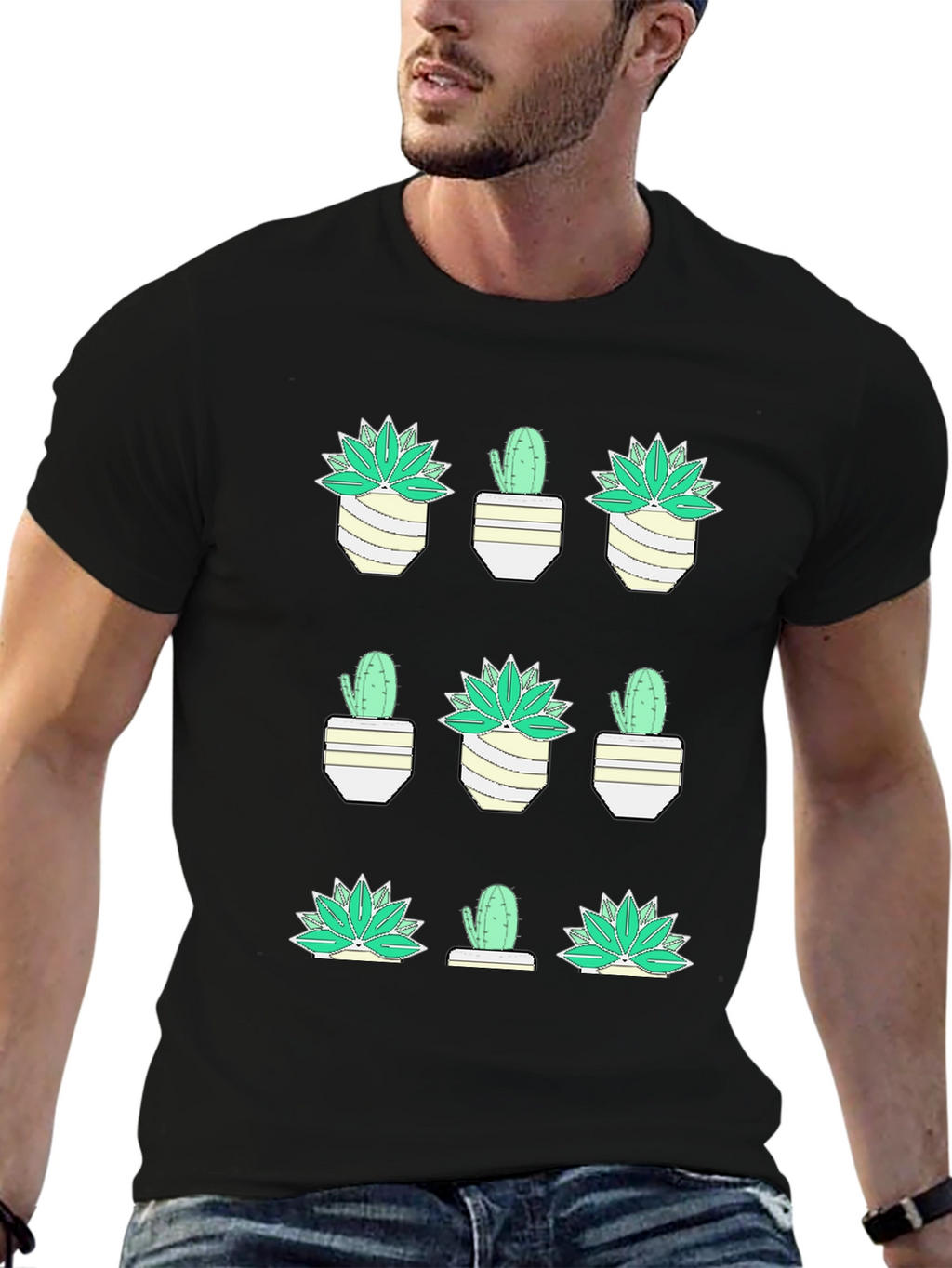 Cactus Plant Graphic Tee - Trendy Desert Style