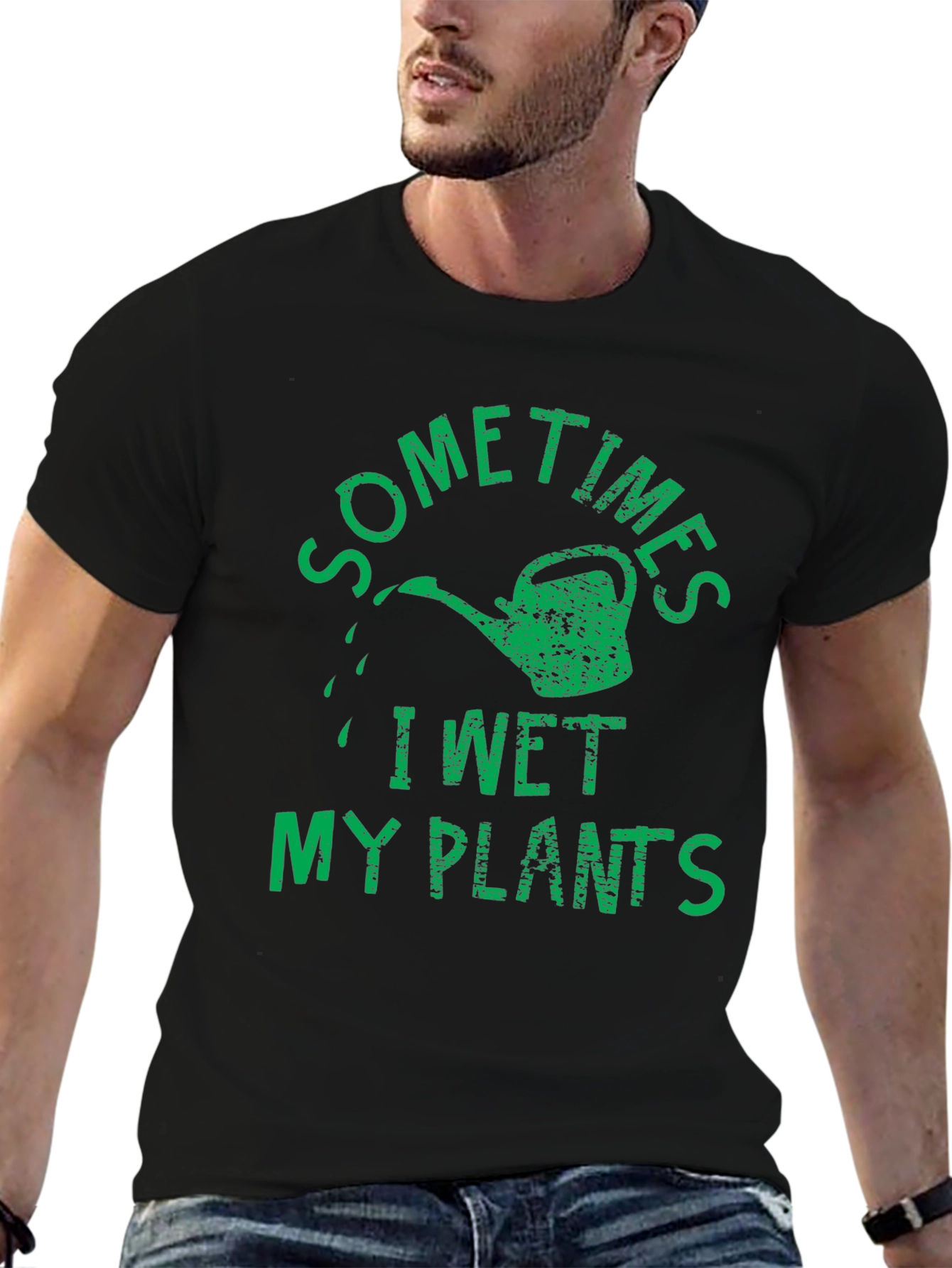 Sometimes I Wet My Plants Humor T-Shirt