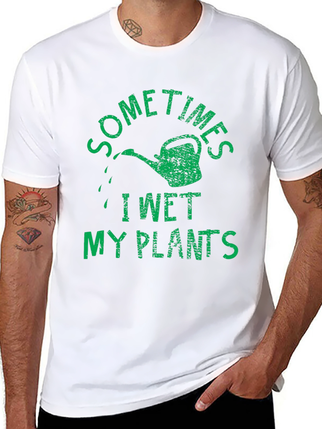 Sometimes I Wet My Plants Humor T-Shirt