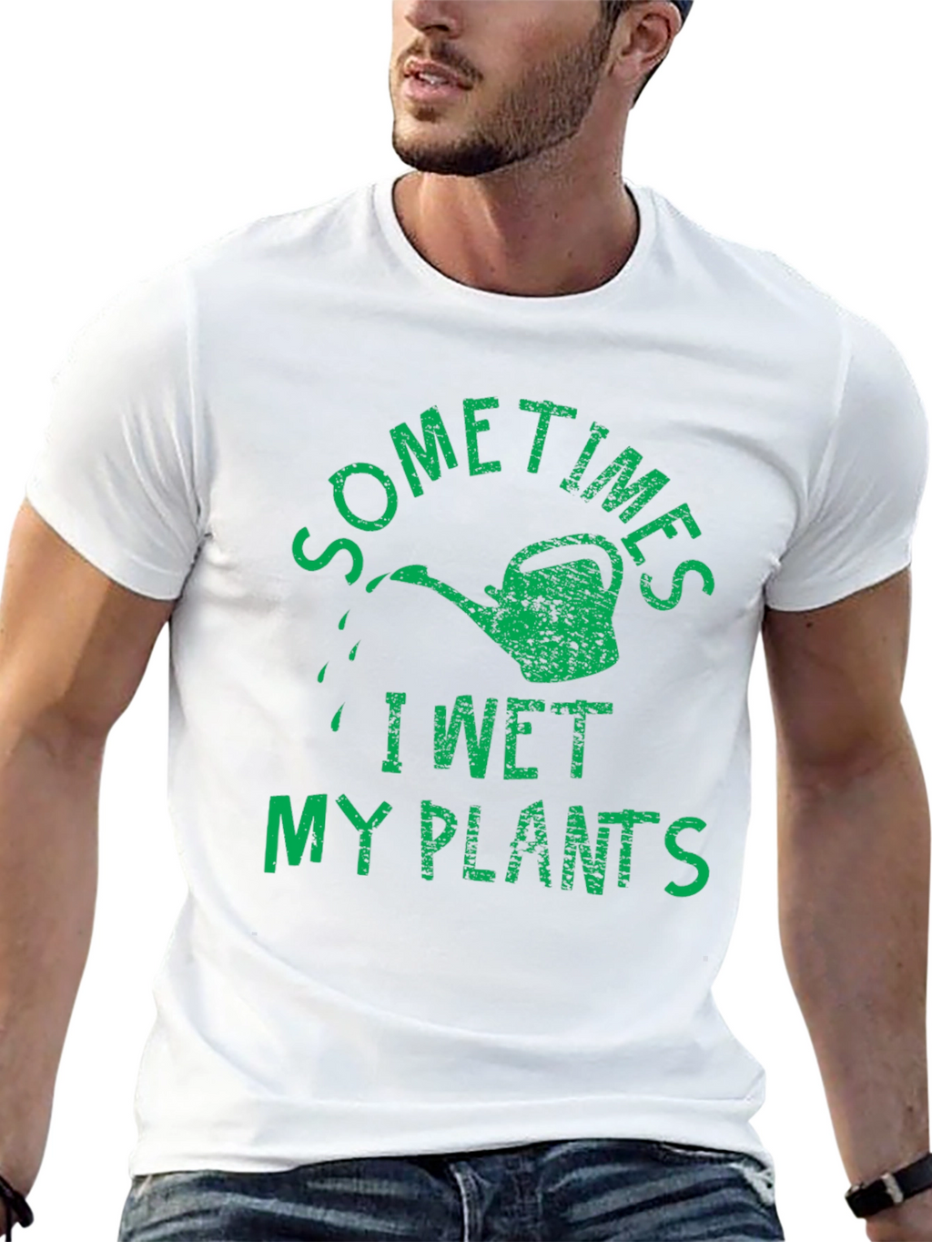 Sometimes I Wet My Plants Humor T-Shirt