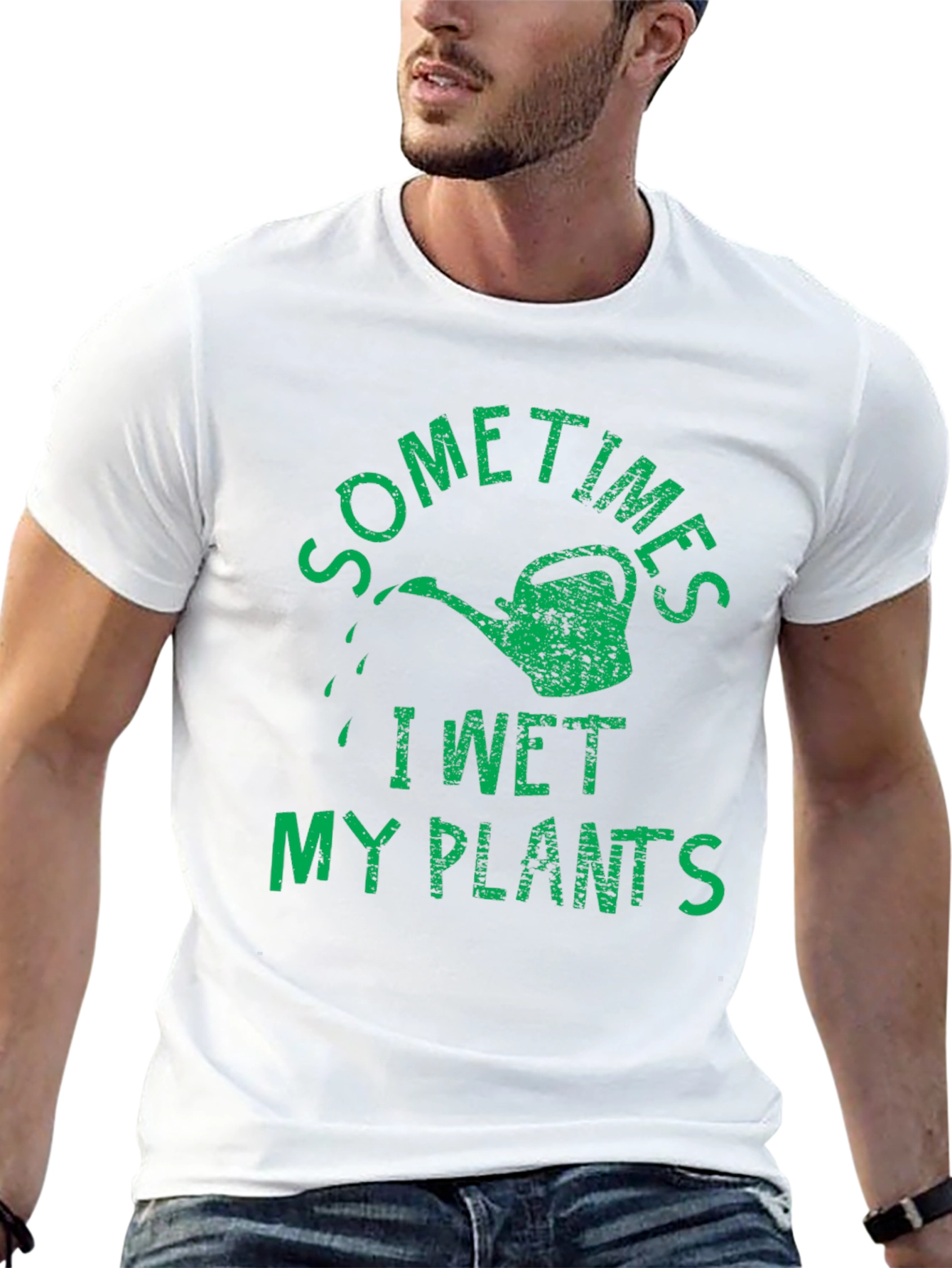 Sometimes I Wet My Plants Humor T-Shirt