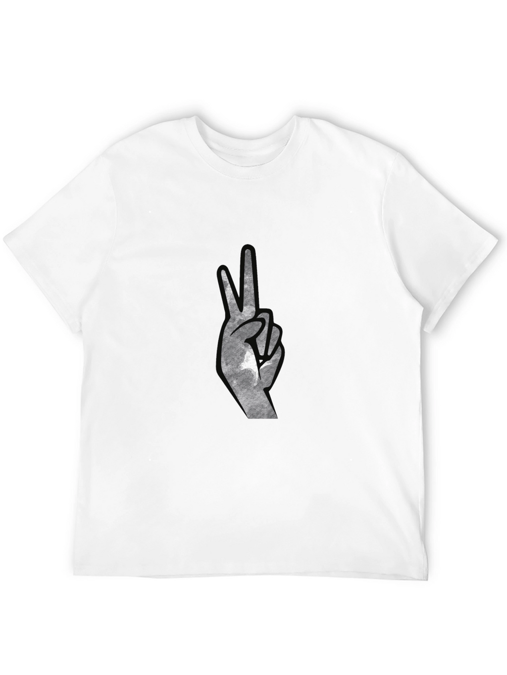 Peace Sign Graphic Tee - Black Cotton Comfort