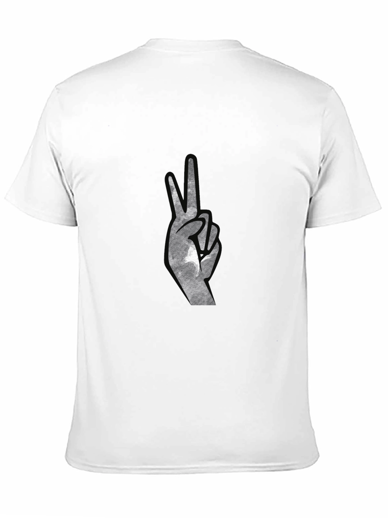 Peace Sign Graphic Tee - Black Cotton Comfort