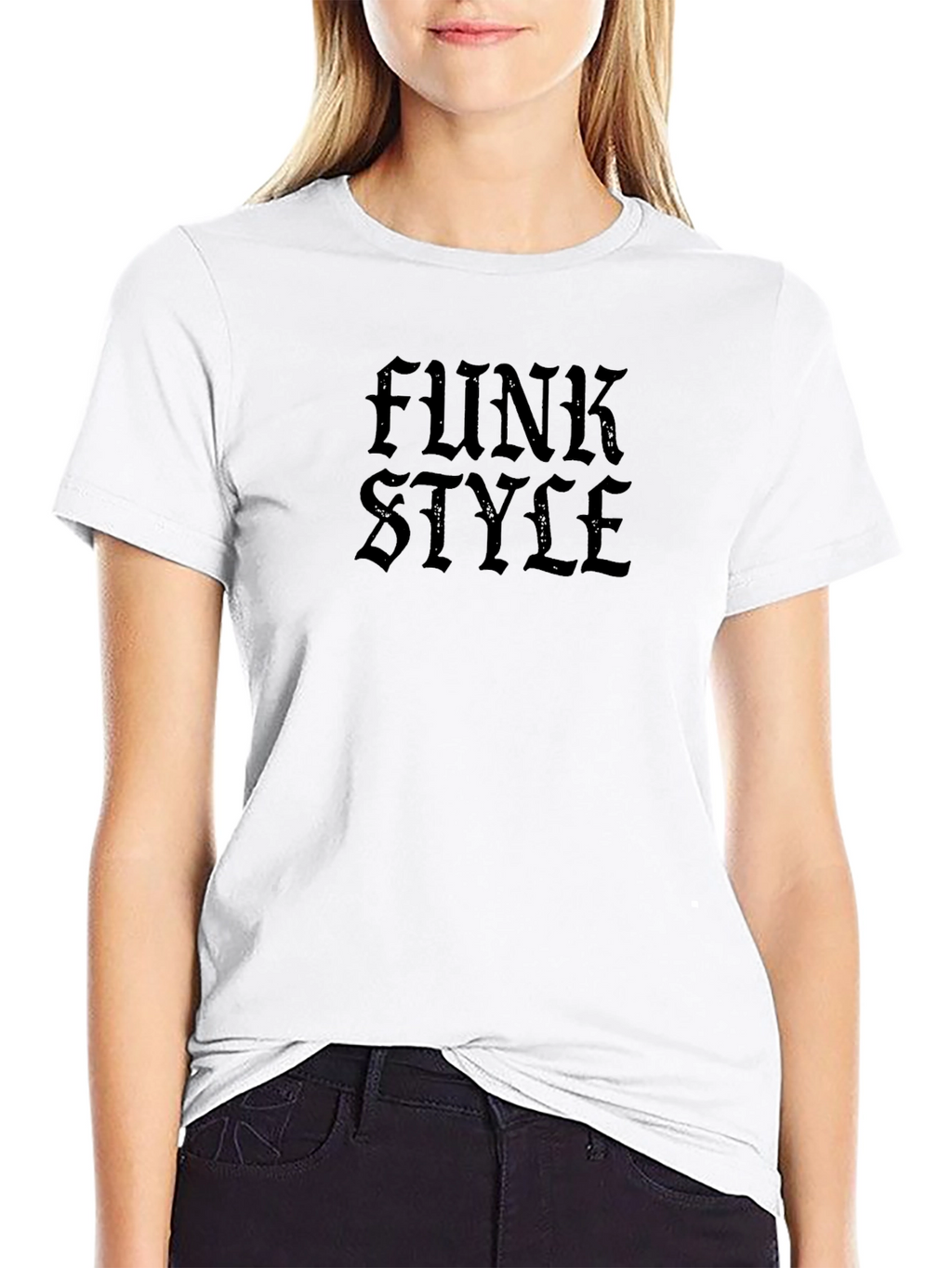 Funk Style Black Graphic Tee - Modern Urban Design