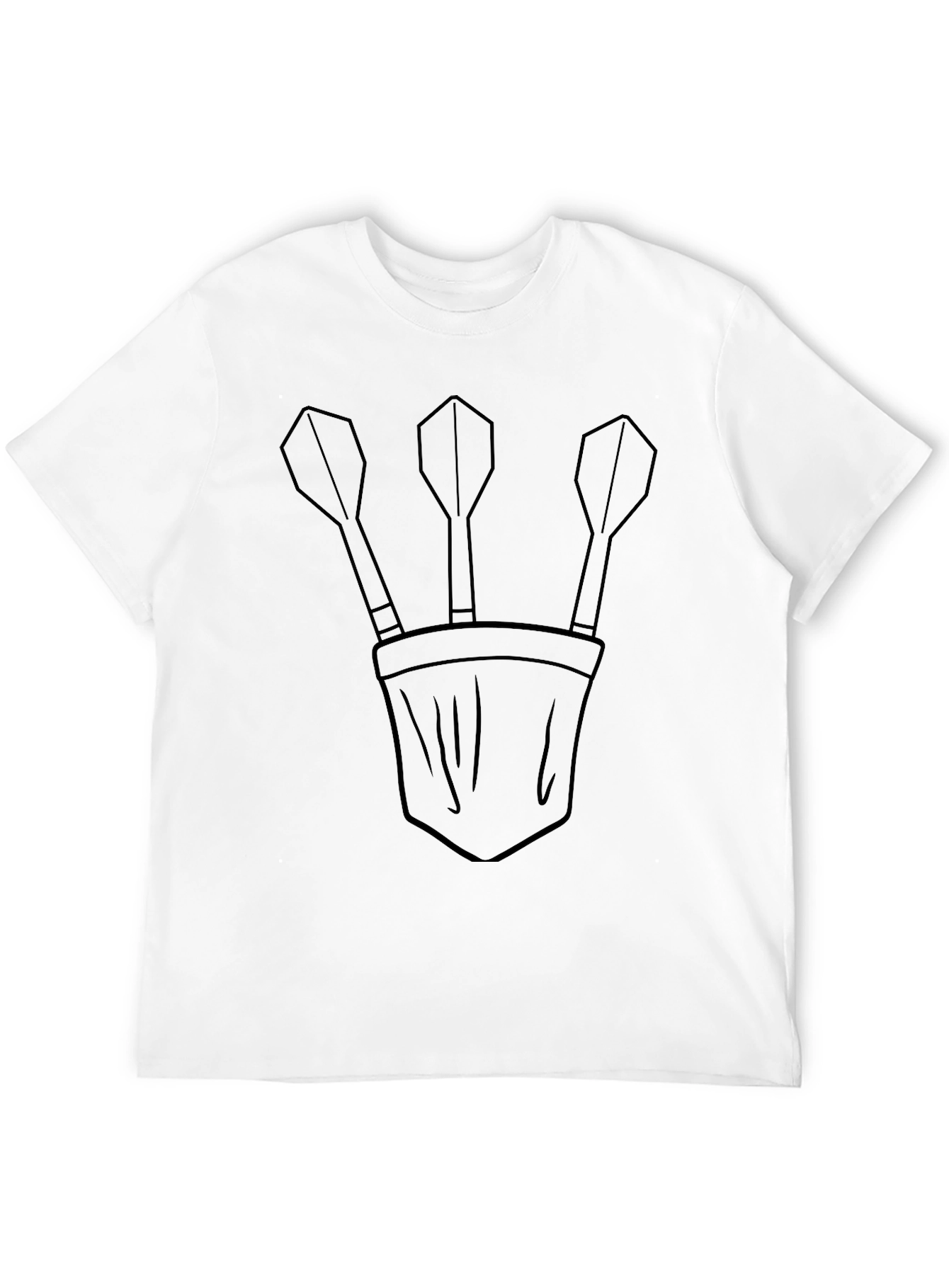 Darts in Pocket Graphic T-Shirt - Casual Tee