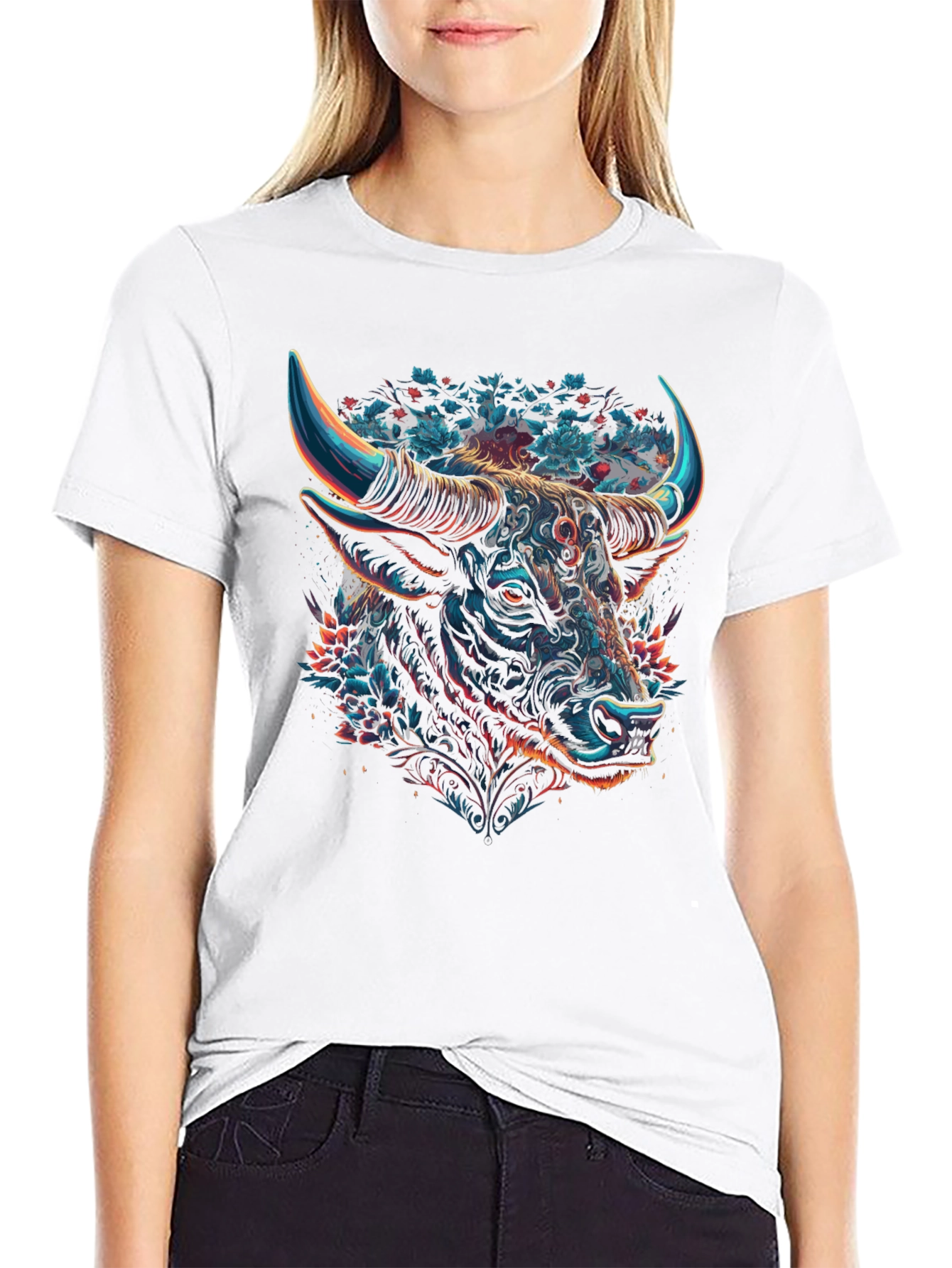 Taurus Bull Graphic Tee - Zodiac Black T-Shirt