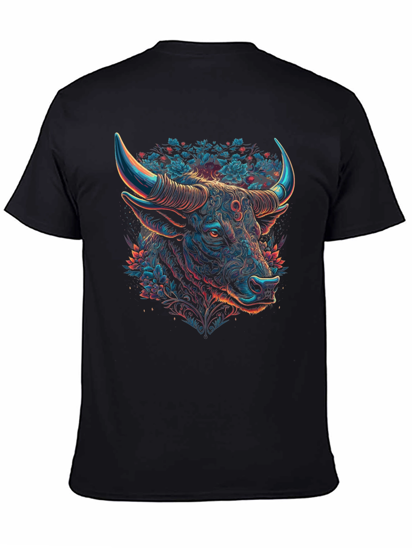 Taurus Bull Graphic Tee - Zodiac Black T-Shirt