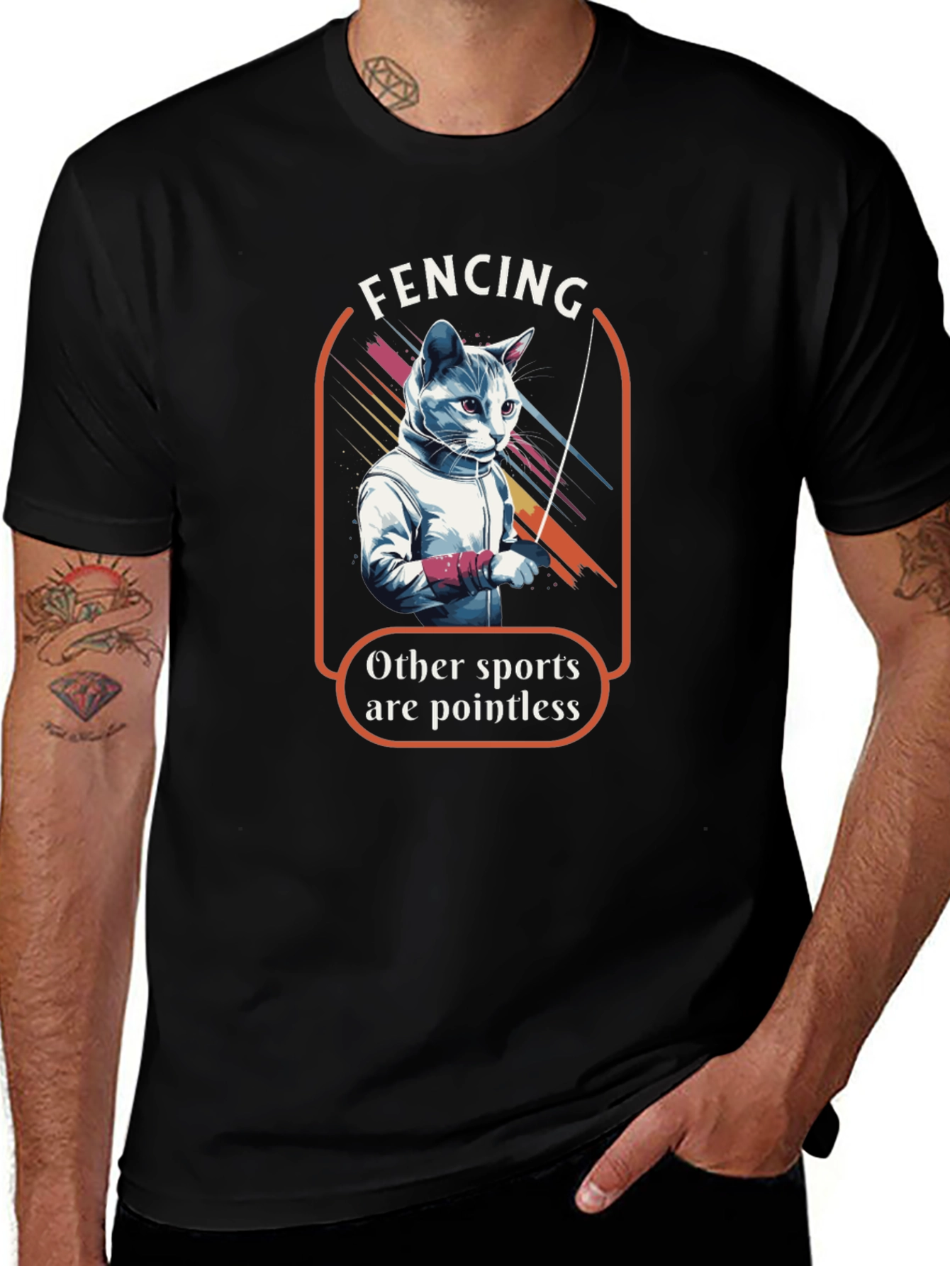 Fencing Cat T-Shirt: Other Sports are Pointless