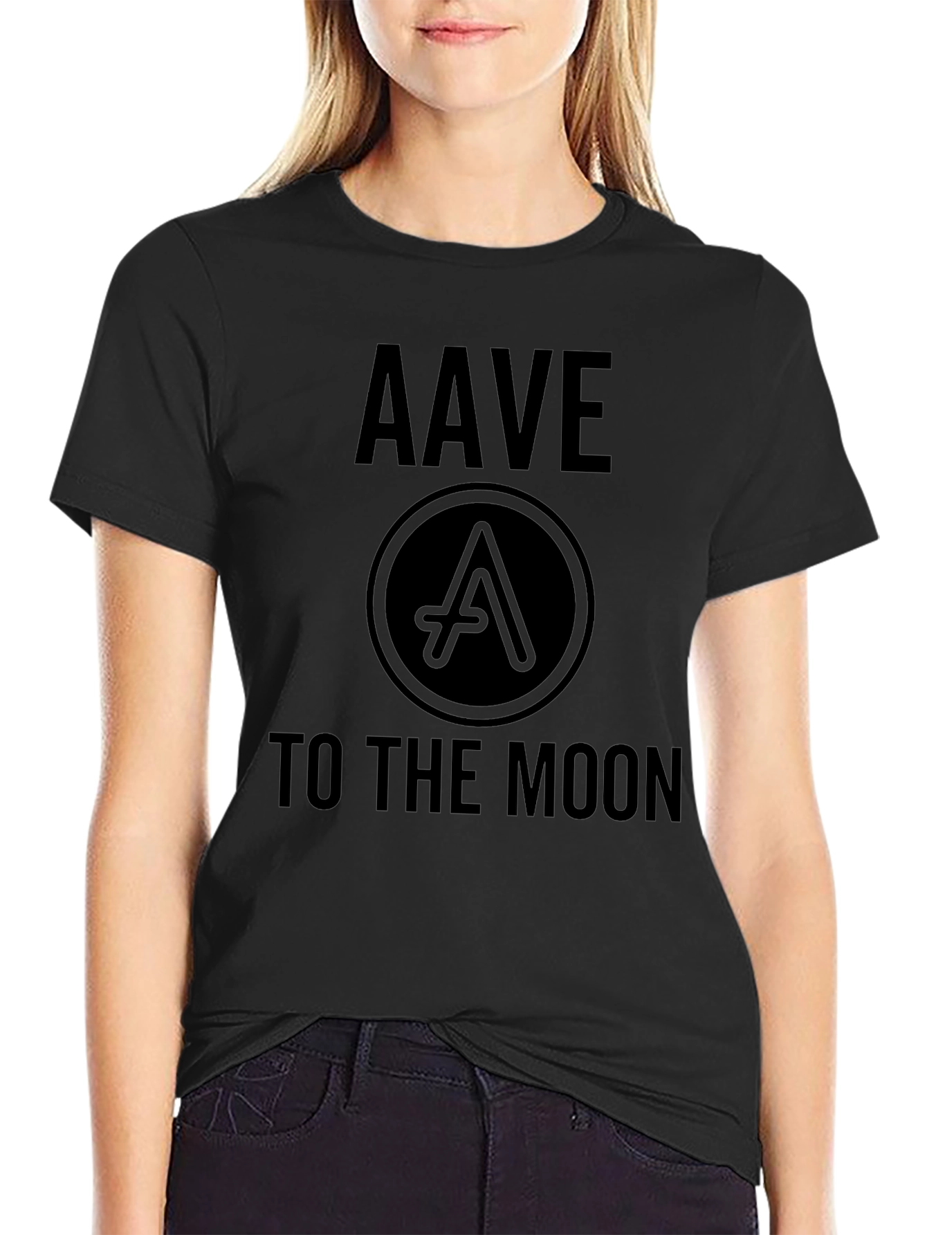 AAVE to the Moon Black T-Shirt