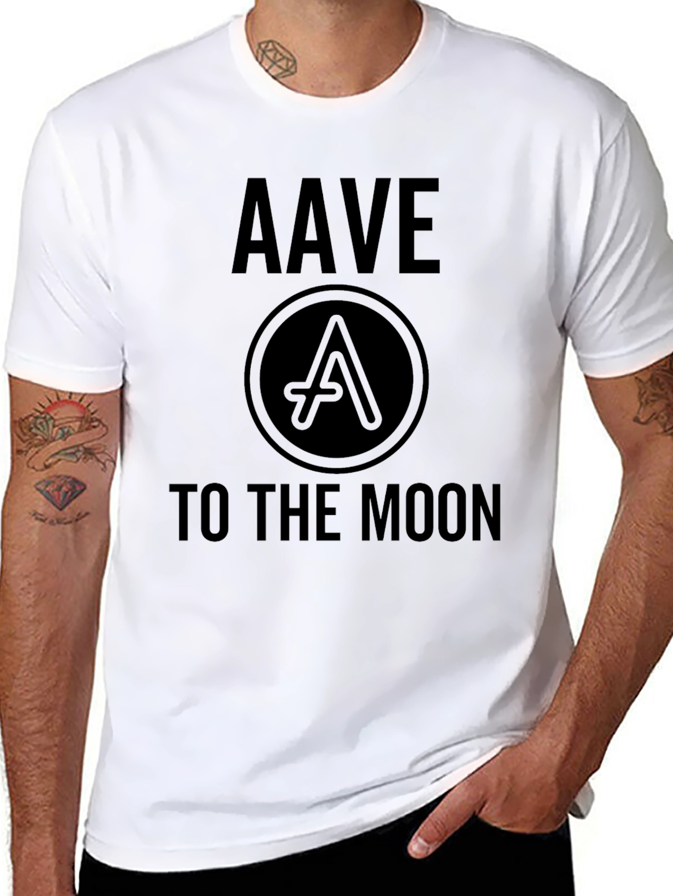 AAVE to the Moon Black T-Shirt