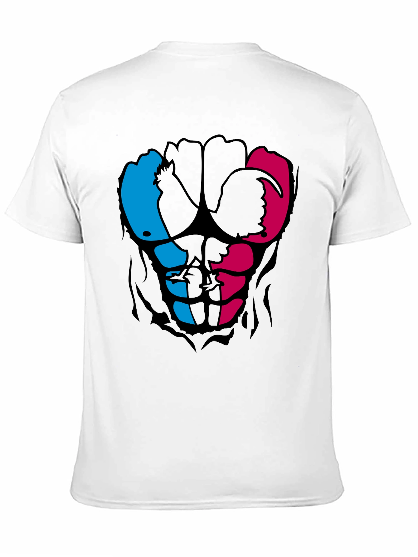 Rooster Abs Graphic T-Shirt - Black