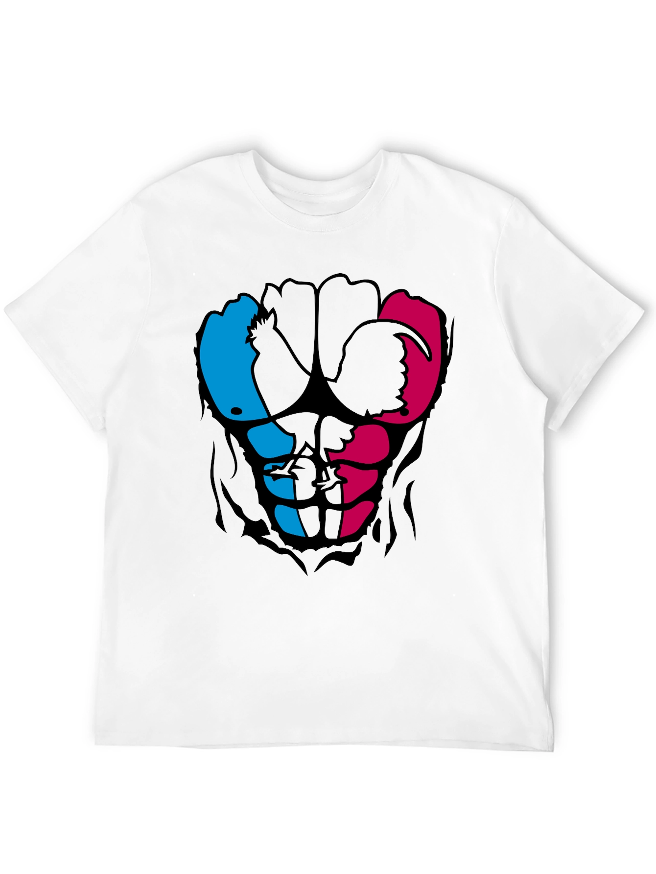 Rooster Abs Graphic T-Shirt - Black