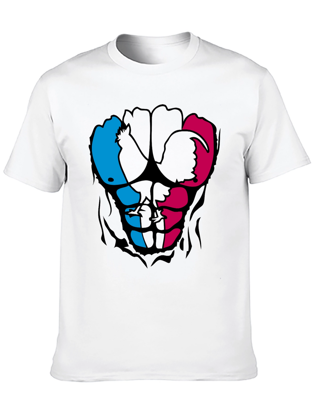 Rooster Abs Graphic T-Shirt - Black