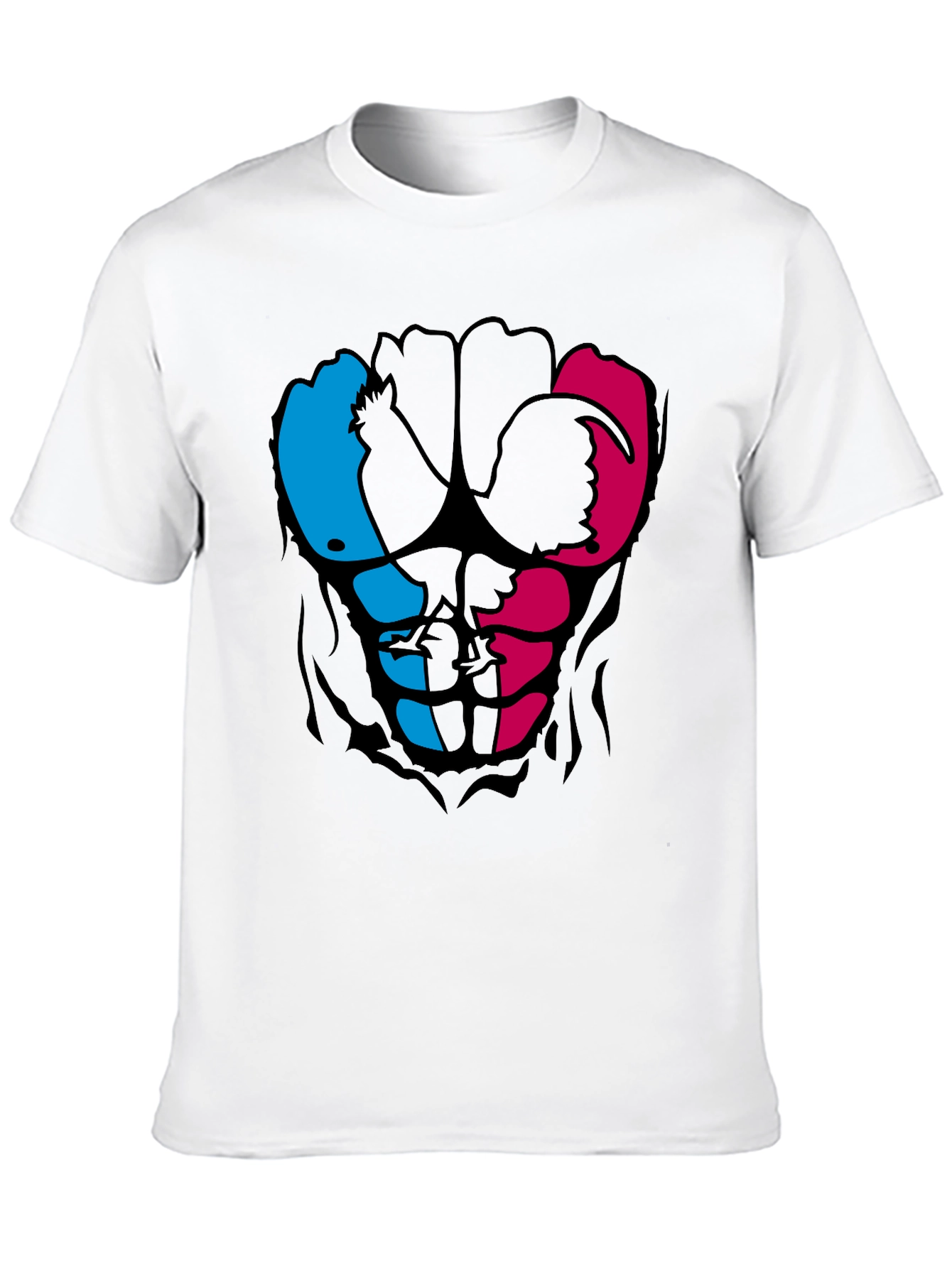 Rooster Abs Graphic T-Shirt - Black