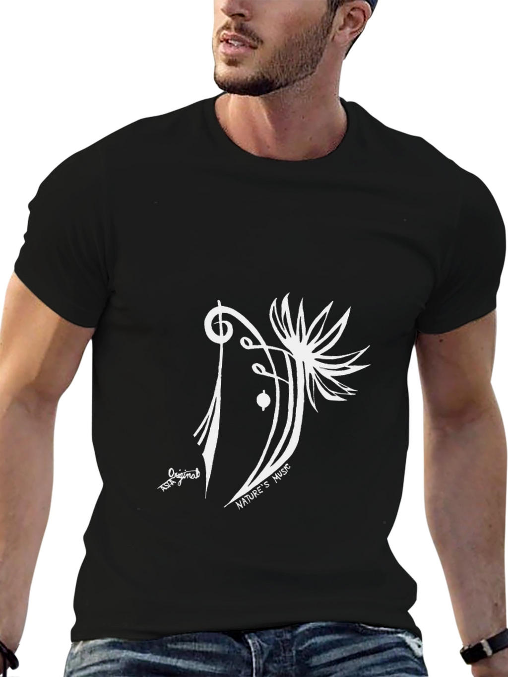Natures Music Black Graphic Tee