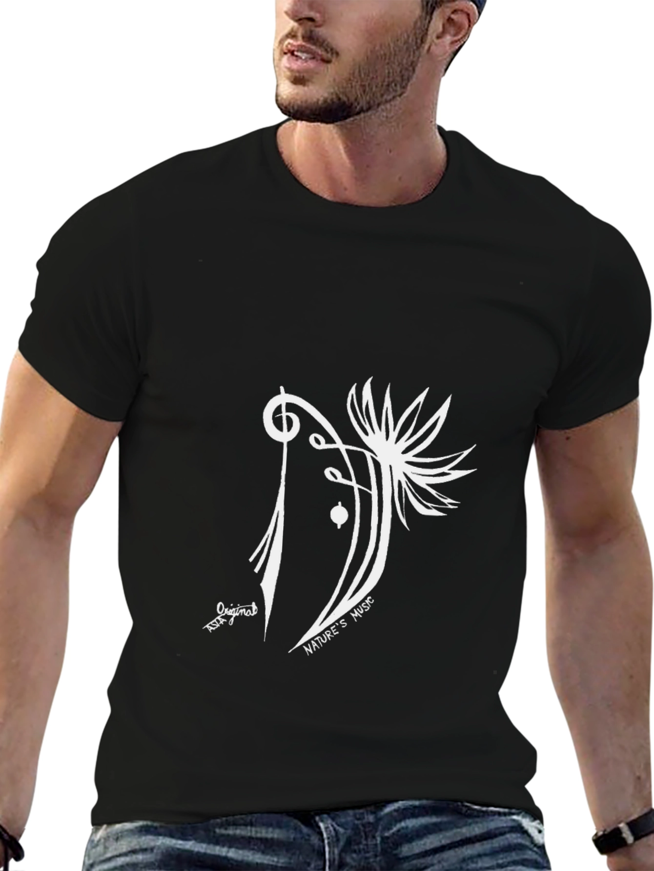 Natures Music Black Graphic Tee