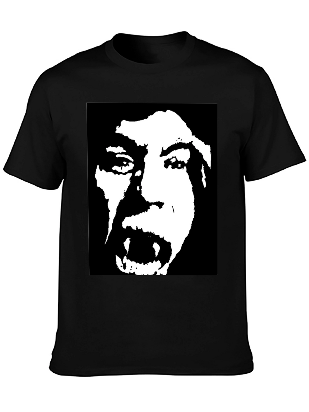 Black Vampire Portrait Graphic T-Shirt