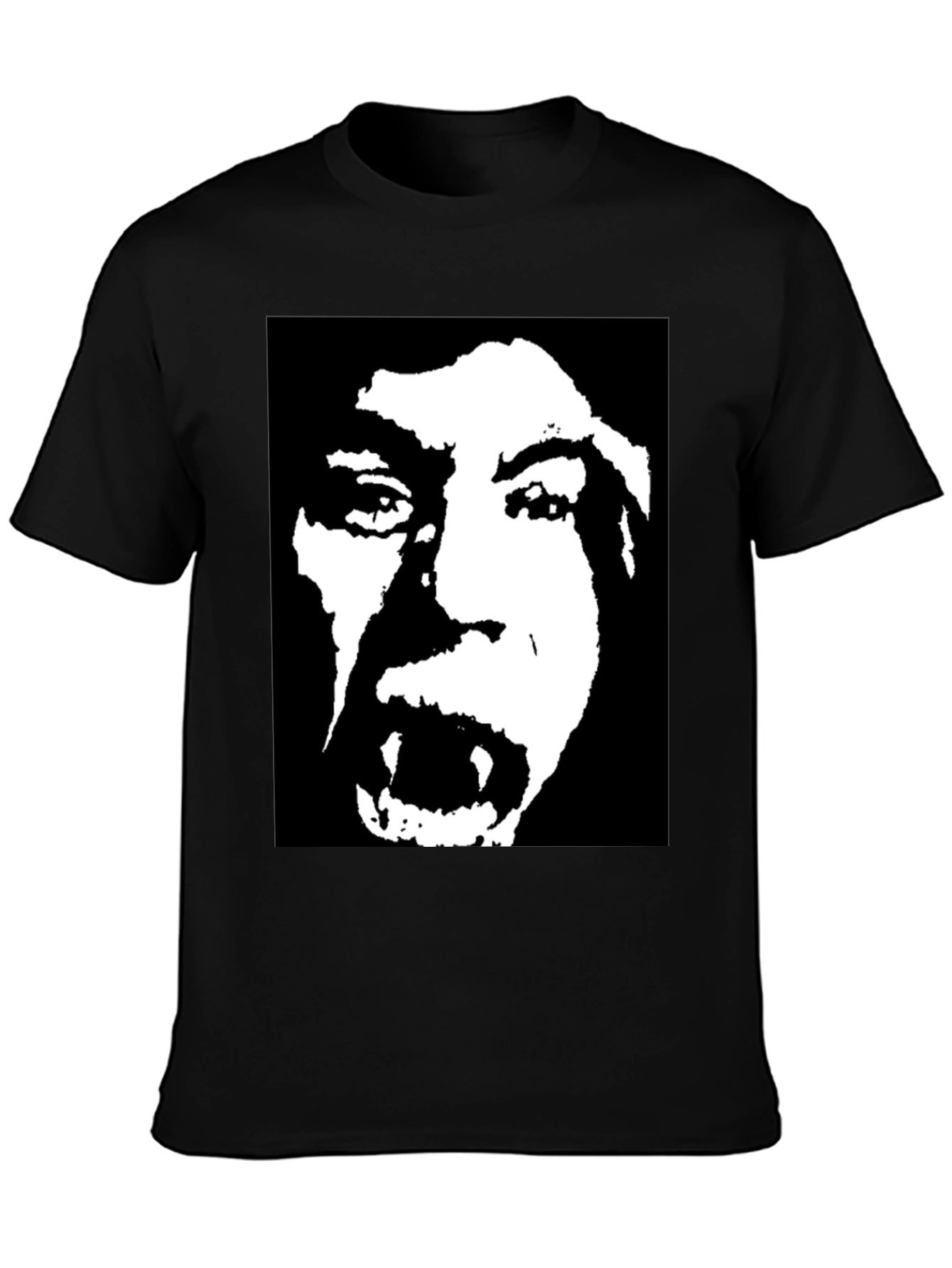 Black Vampire Portrait Graphic T-Shirt
