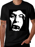 Black Vampire Portrait Graphic T-Shirt