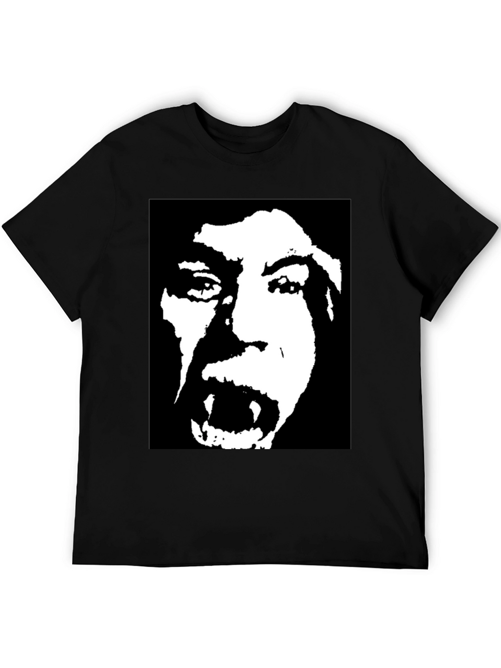 Black Vampire Portrait Graphic T-Shirt