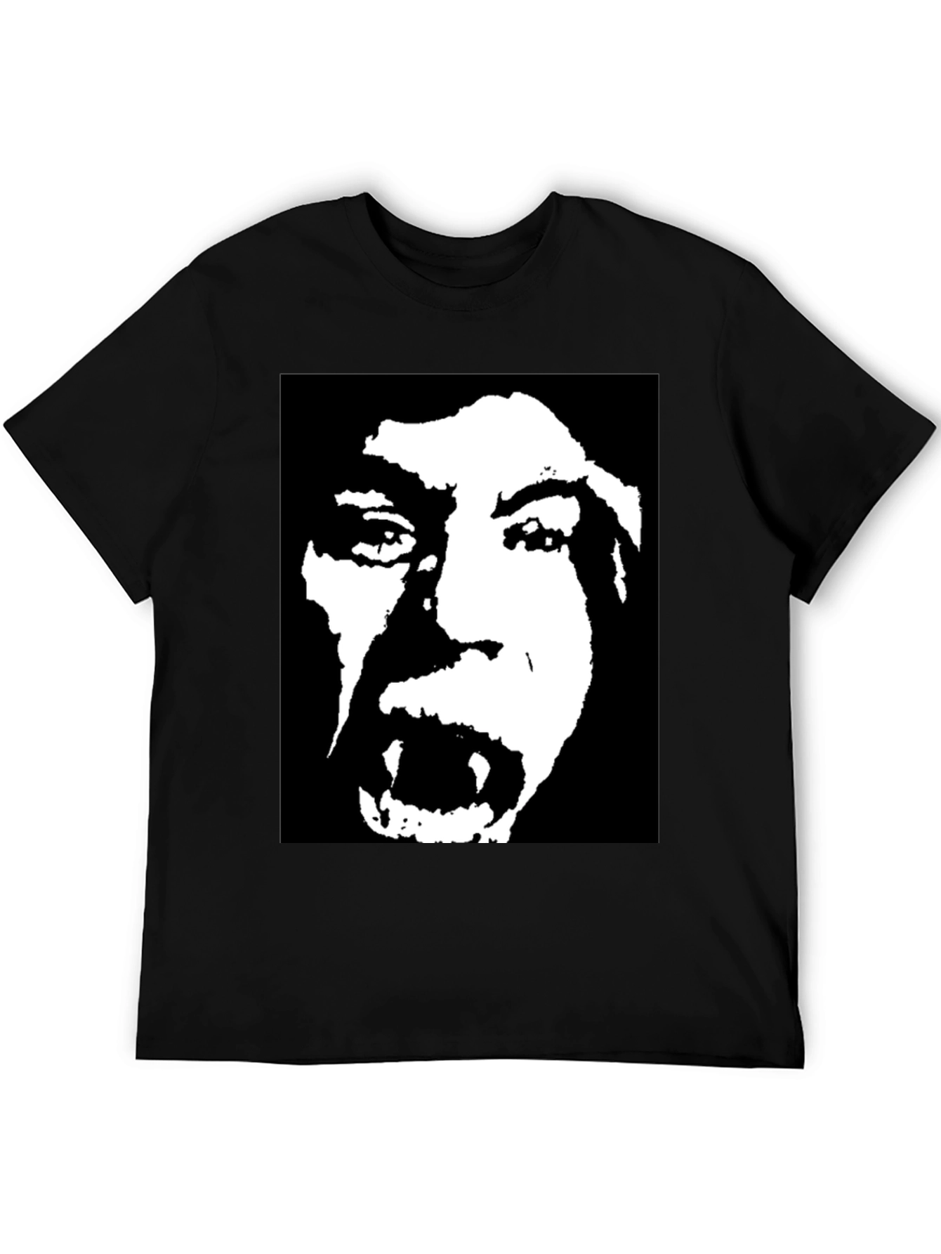Black Vampire Portrait Graphic T-Shirt