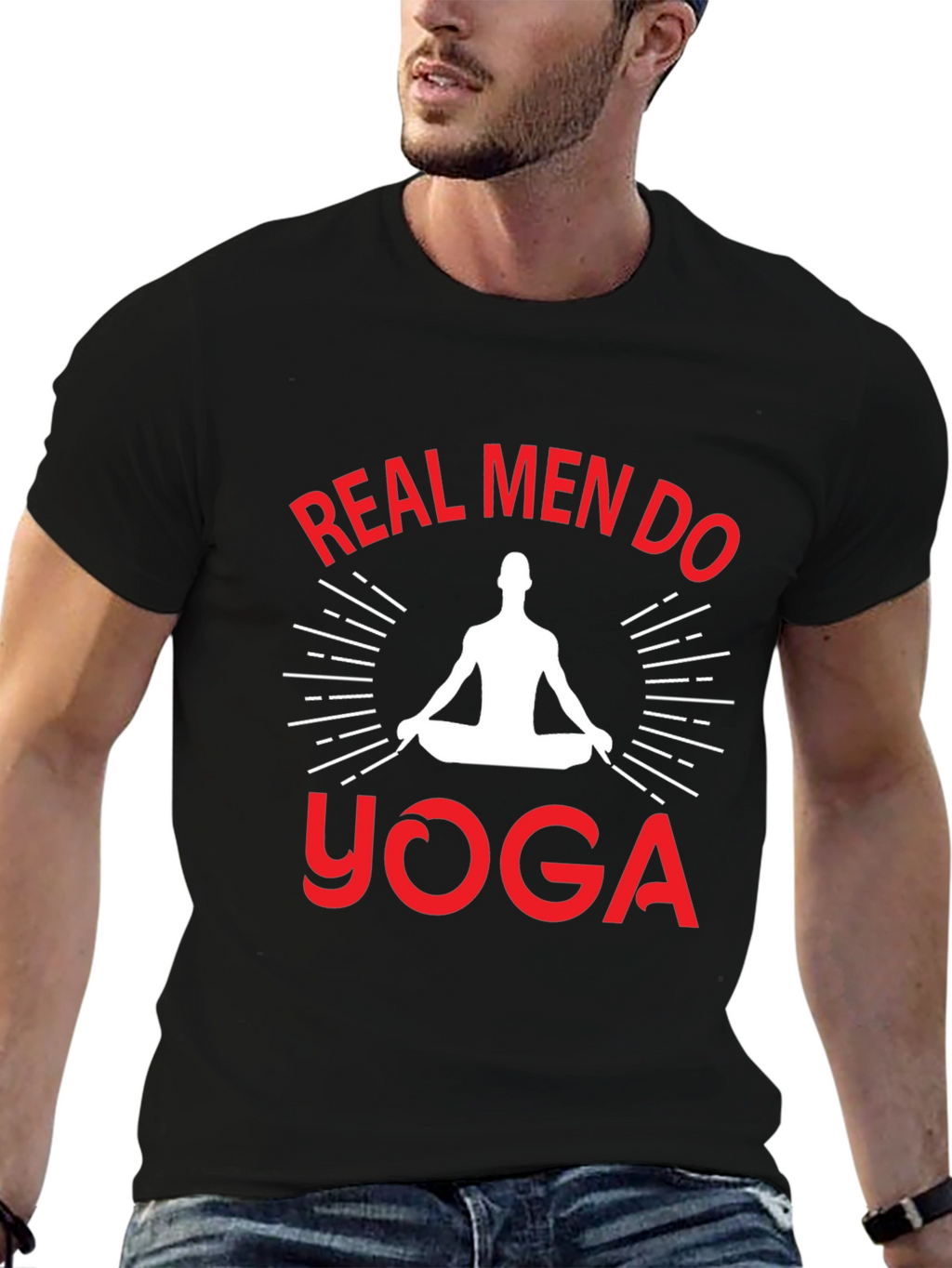 Real Men Do Yoga Graphic T-Shirt