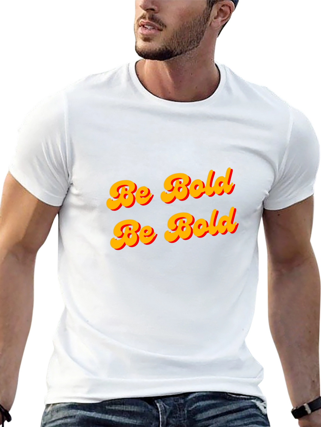 Be Bold T-Shirt - Black Cotton Graphic Tee