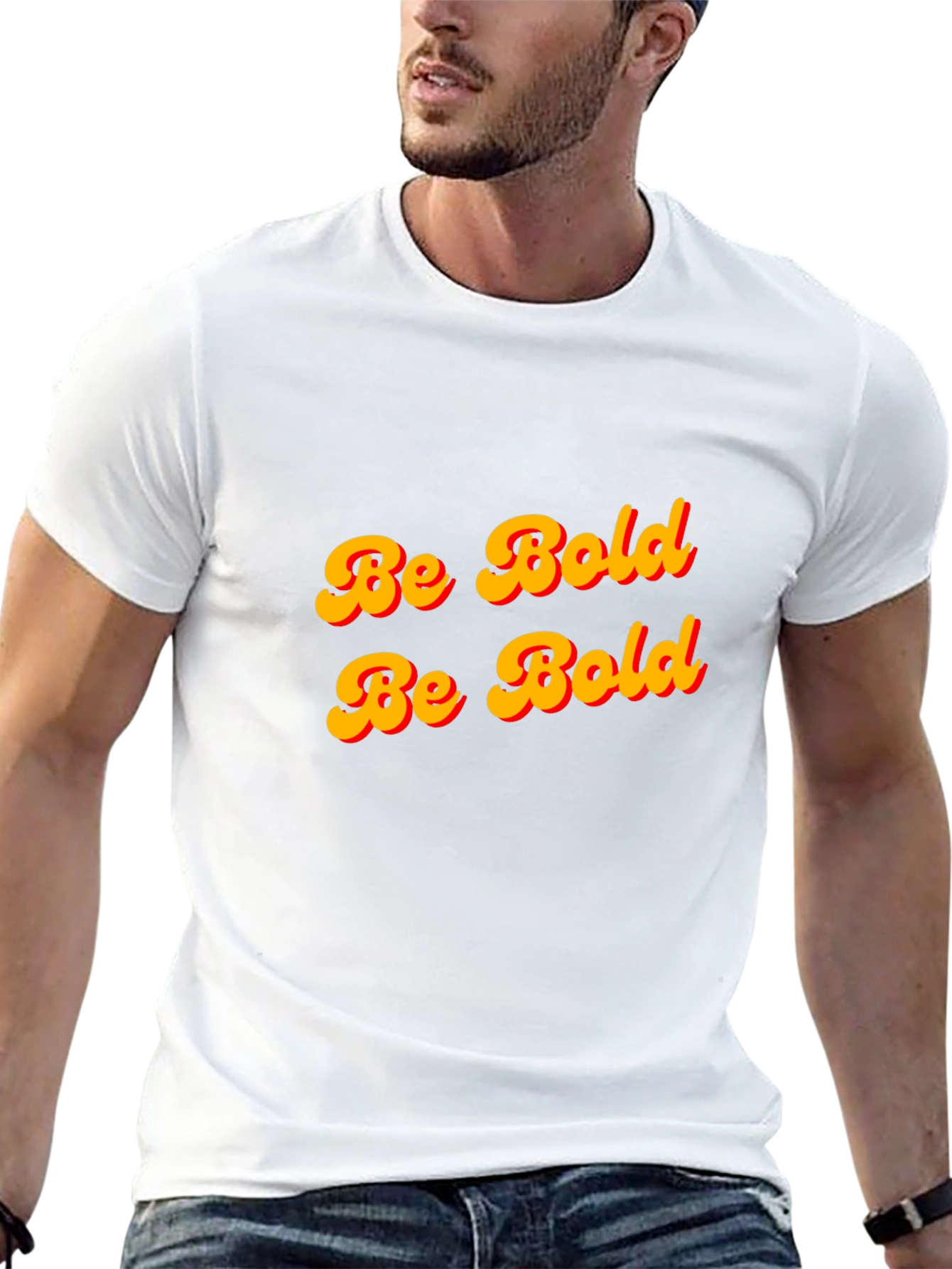 Be Bold T-Shirt - Black Cotton Graphic Tee