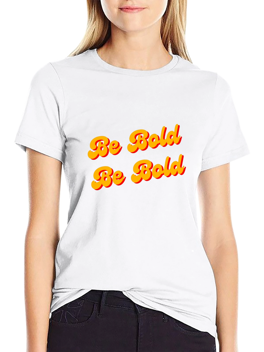 Be Bold T-Shirt - Black Cotton Graphic Tee