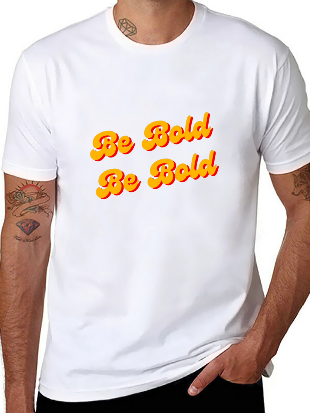 Be Bold T-Shirt - Black Cotton Graphic Tee