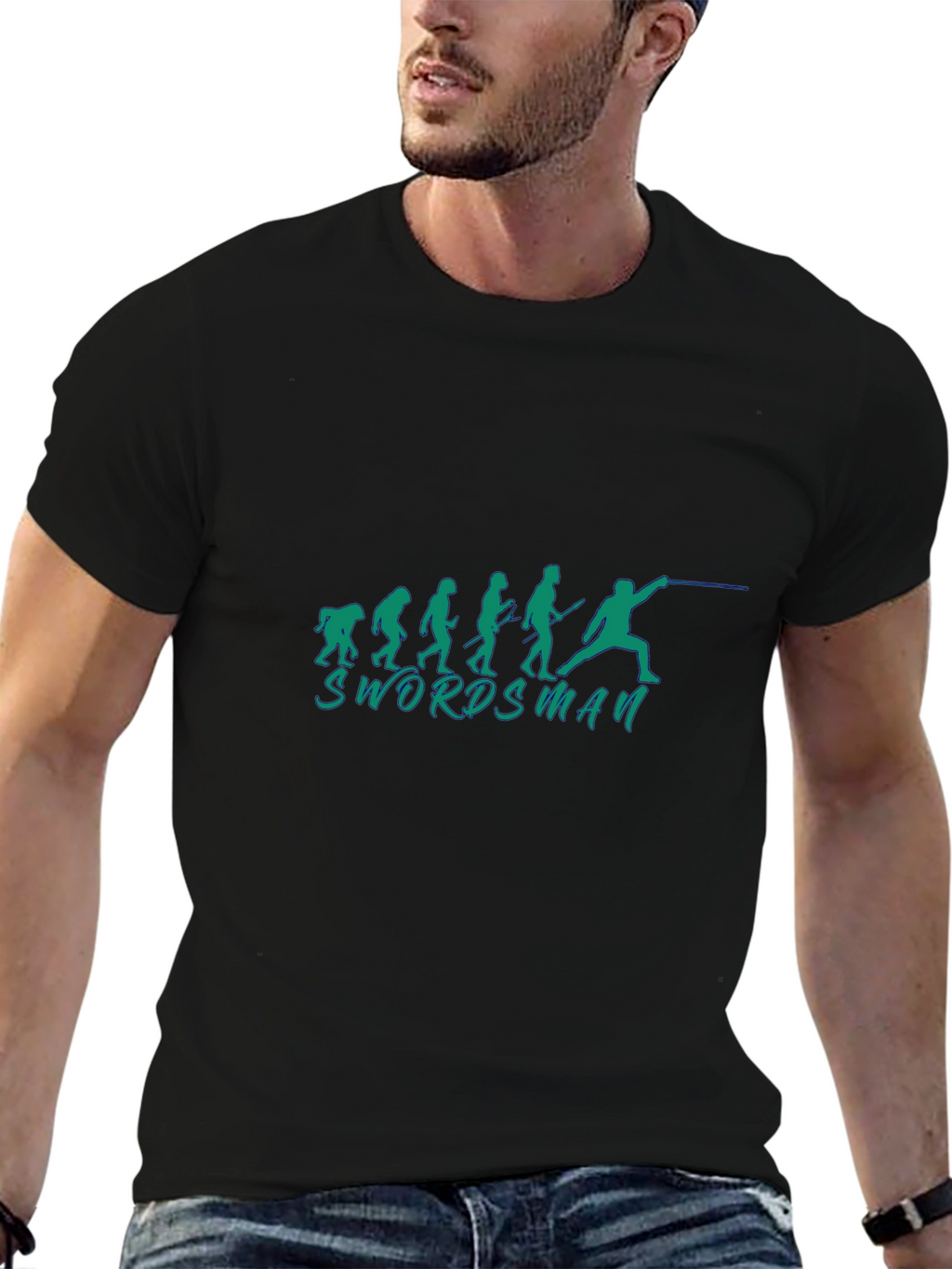 Swordsman Evolution Black T-Shirt