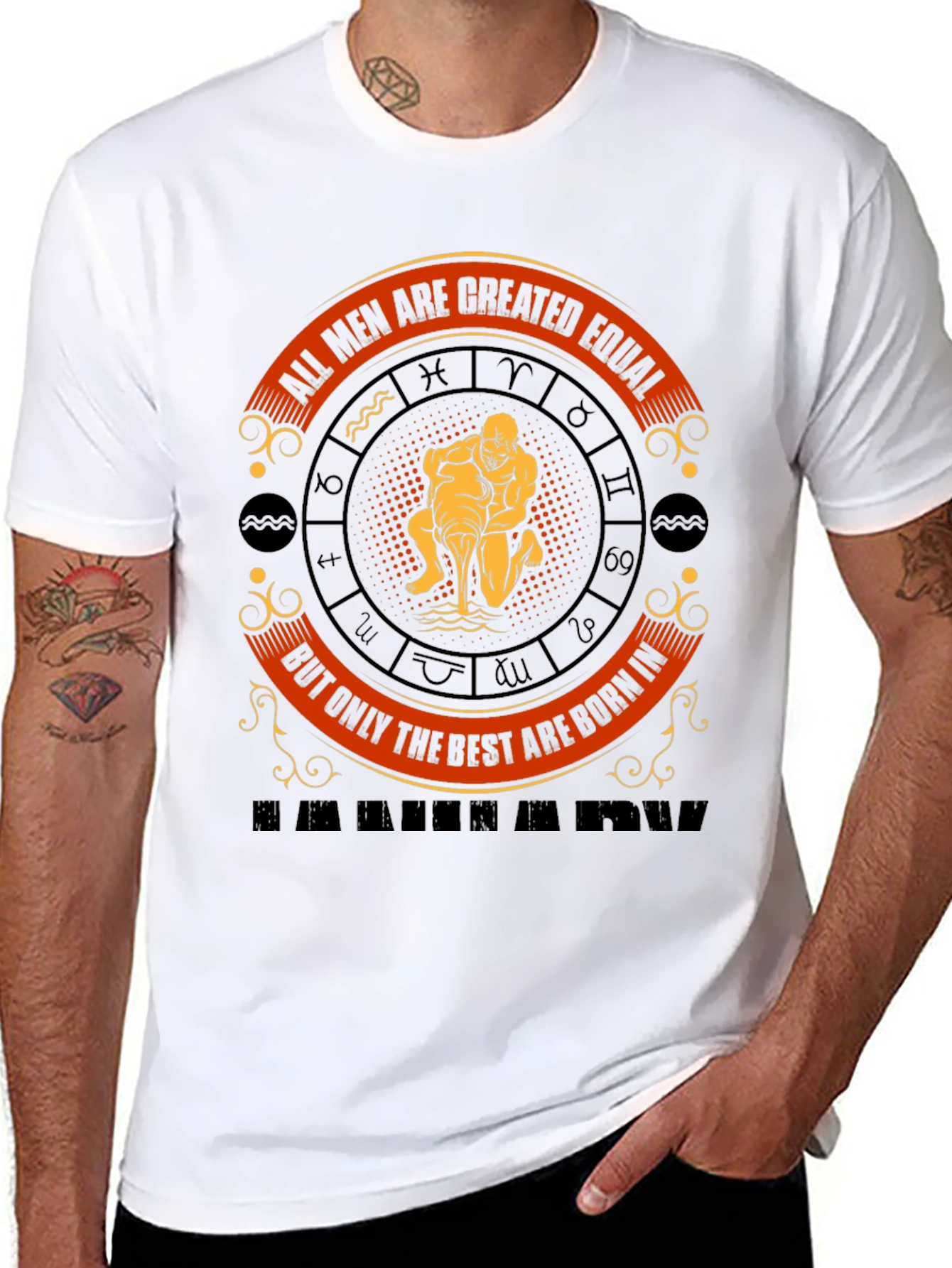 Aquarius Zodiac T-Shirt: All Men Are Created Equal