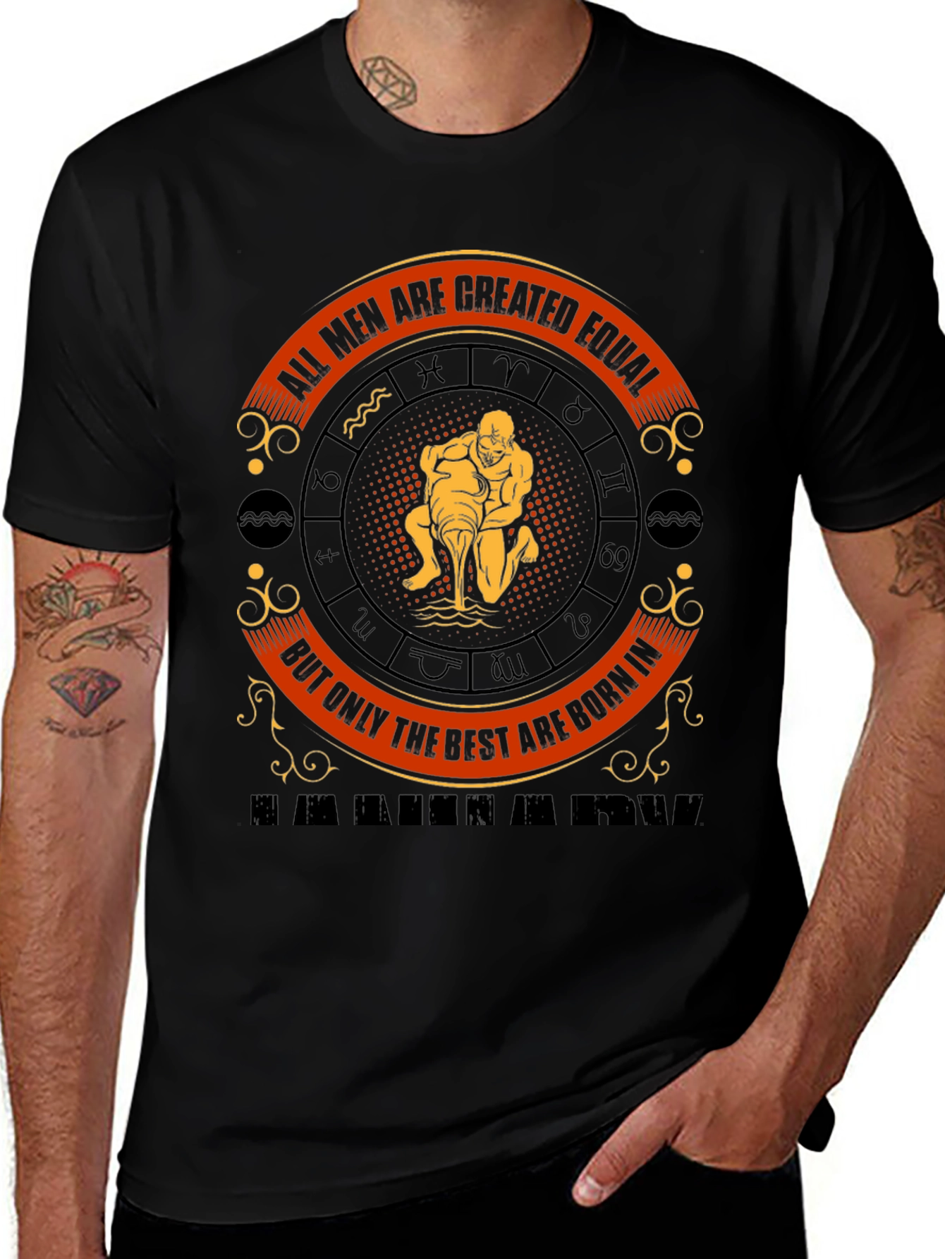 Aquarius Zodiac T-Shirt: All Men Are Created Equal