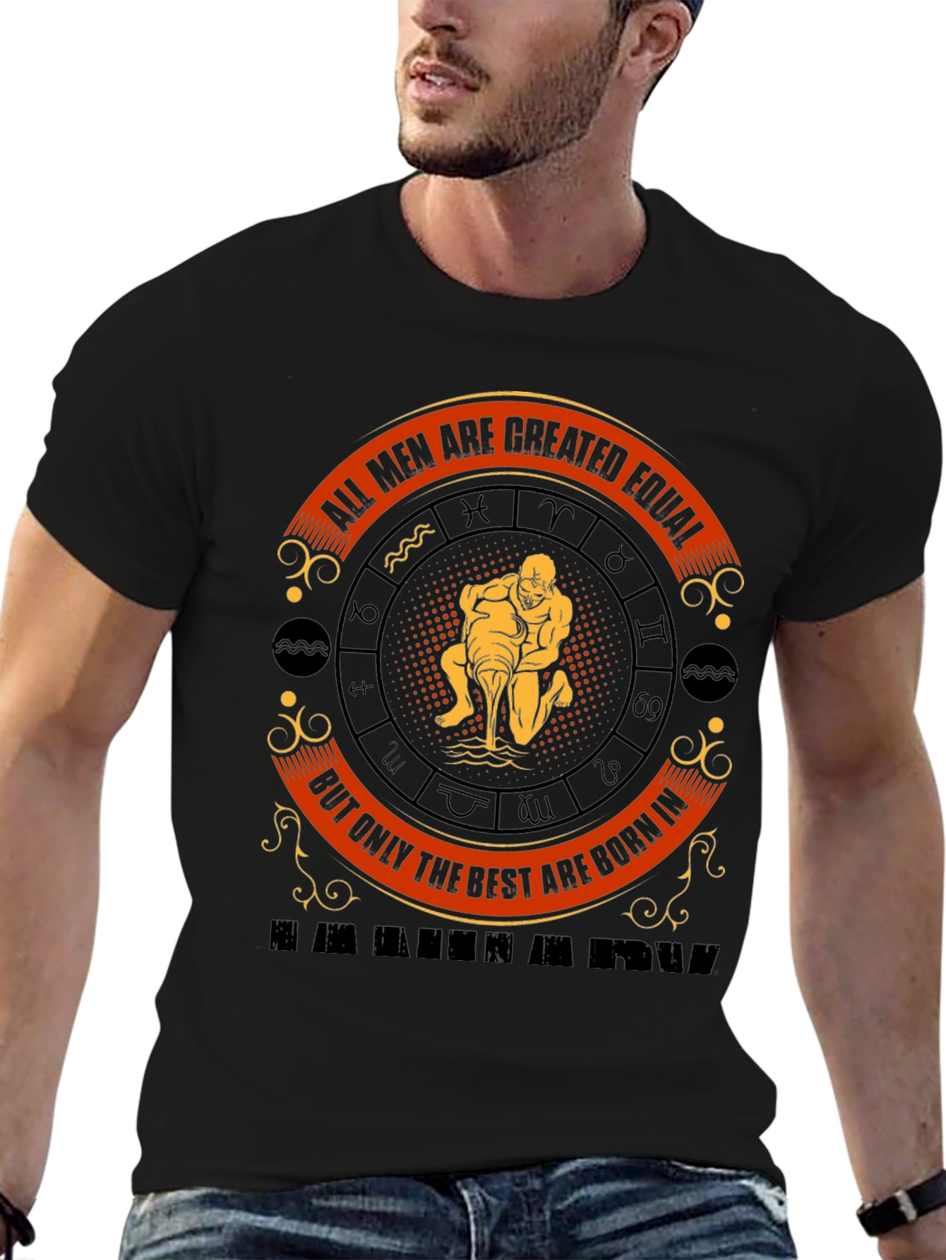 Aquarius Zodiac T-Shirt: All Men Are Created Equal