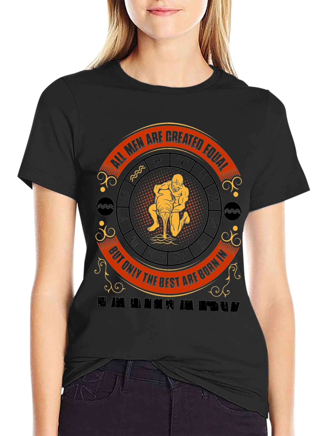 Aquarius Zodiac T-Shirt: All Men Are Created Equal
