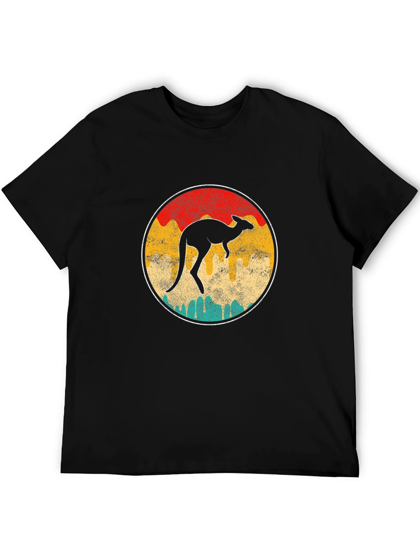 Retro Kangaroo T-Shirt - Unisex Black Tee