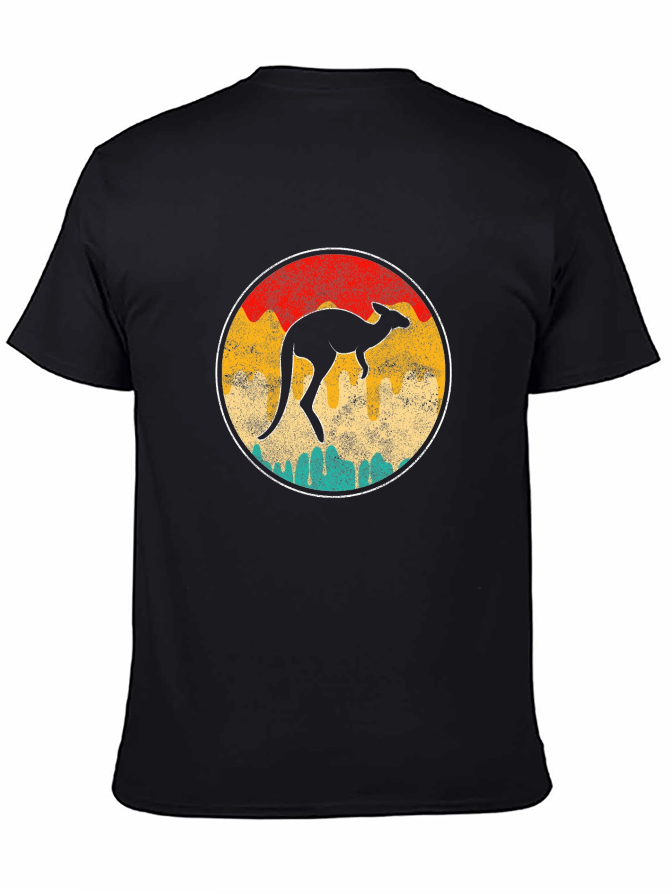Retro Kangaroo T-Shirt - Unisex Black Tee