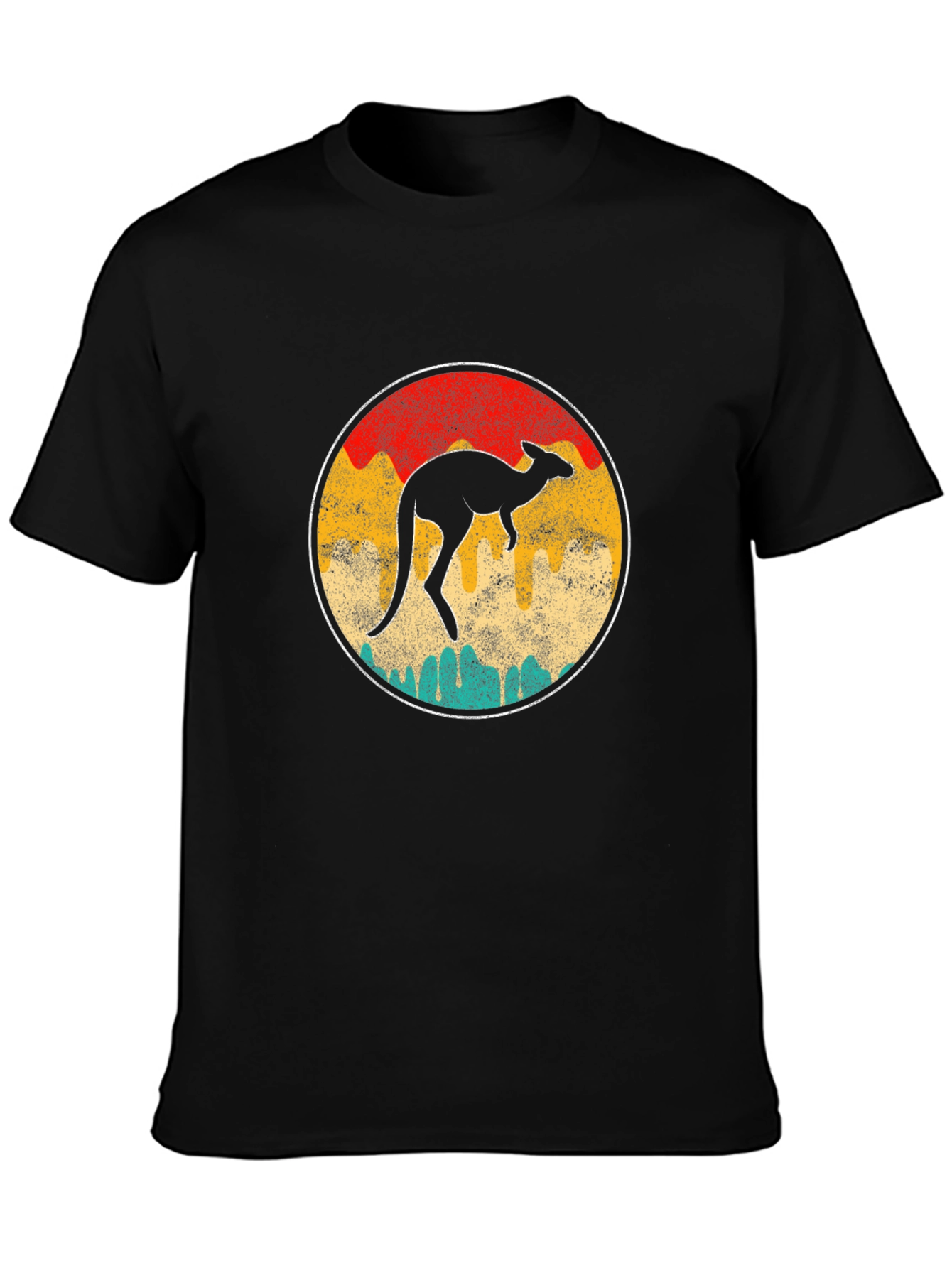 Retro Kangaroo T-Shirt - Unisex Black Tee