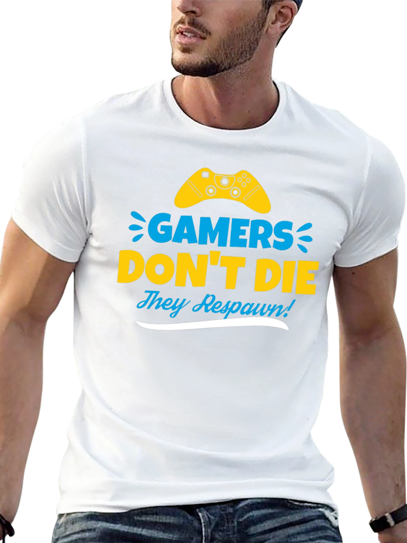 Gamers Dont Die They Respawn! Novelty T-Shirt