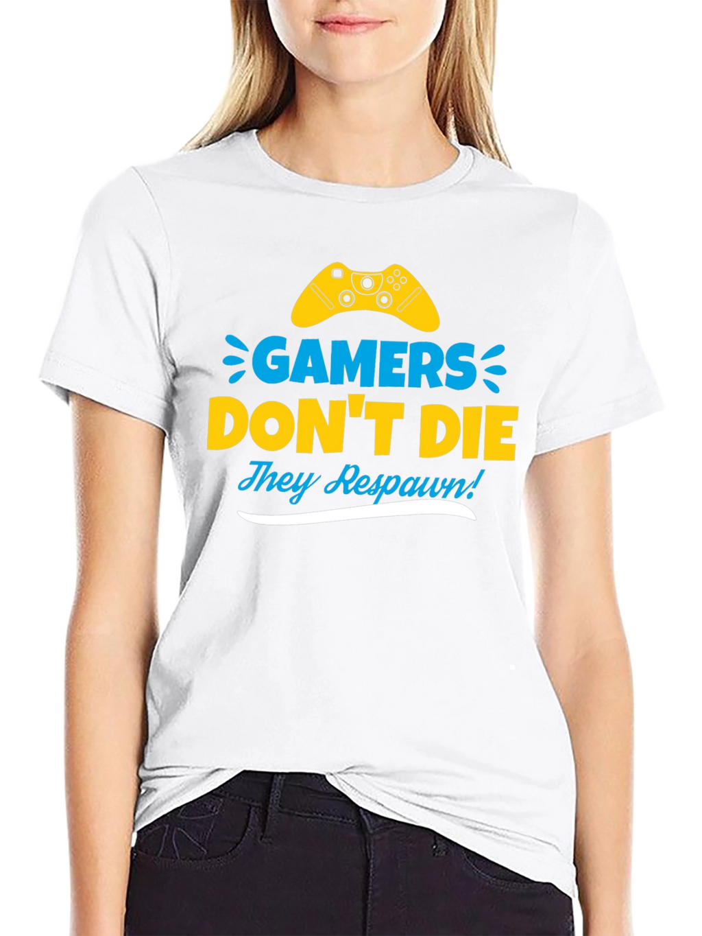 Gamers Dont Die They Respawn! Novelty T-Shirt