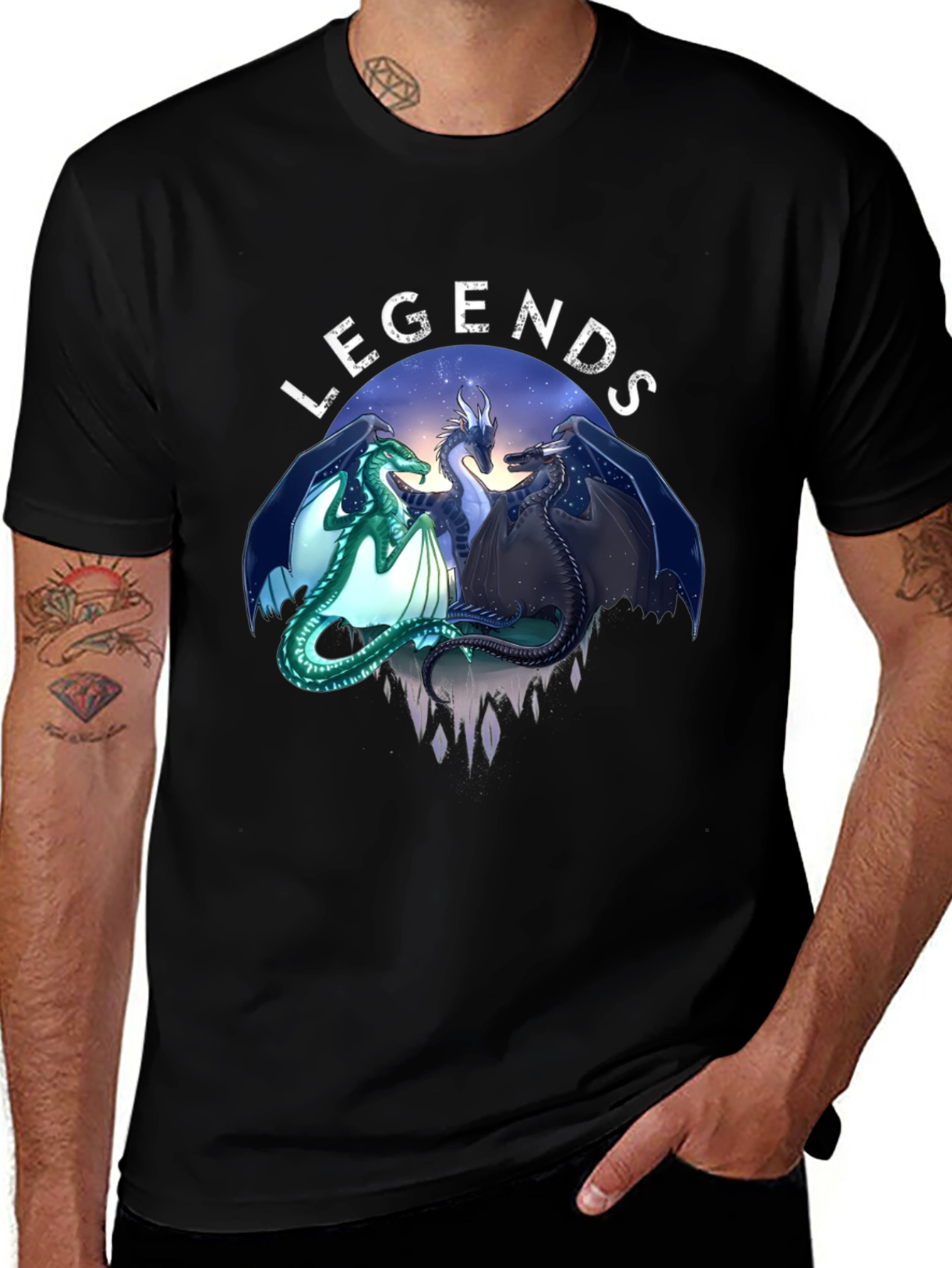 Legends Dragon Graphic Tee - Unique Design