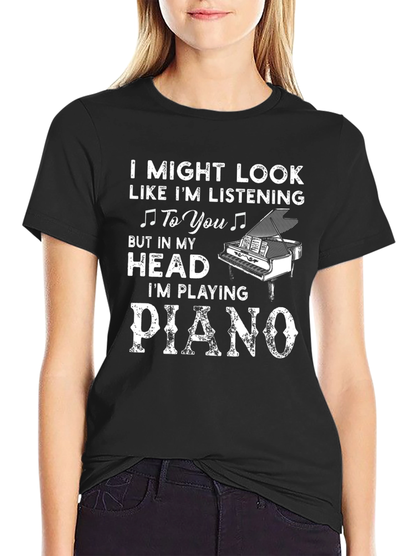 Piano Lover T-Shirt - Listening Graphic Tee