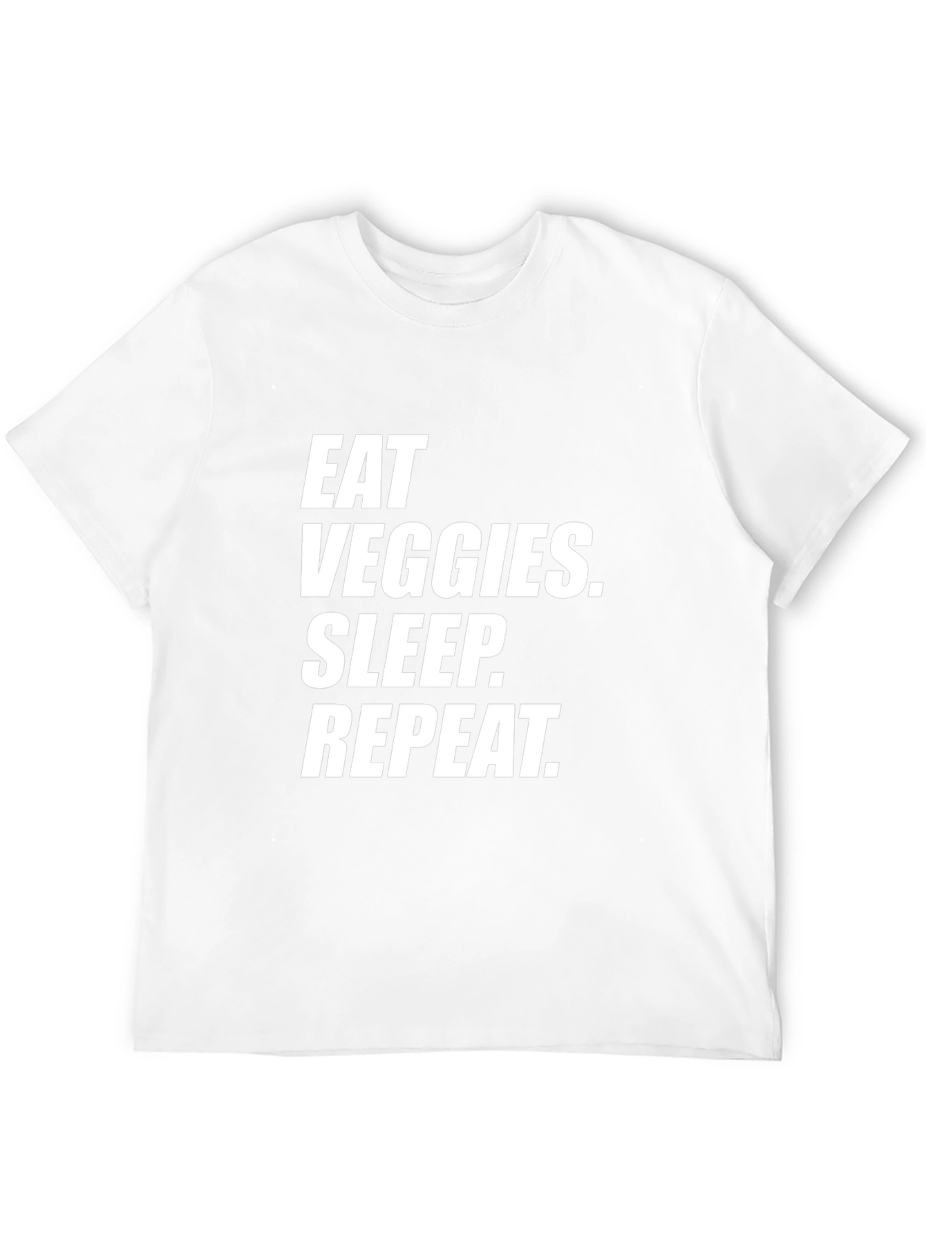 Eat Veggies Sleep Repeat Black Graphic Tee