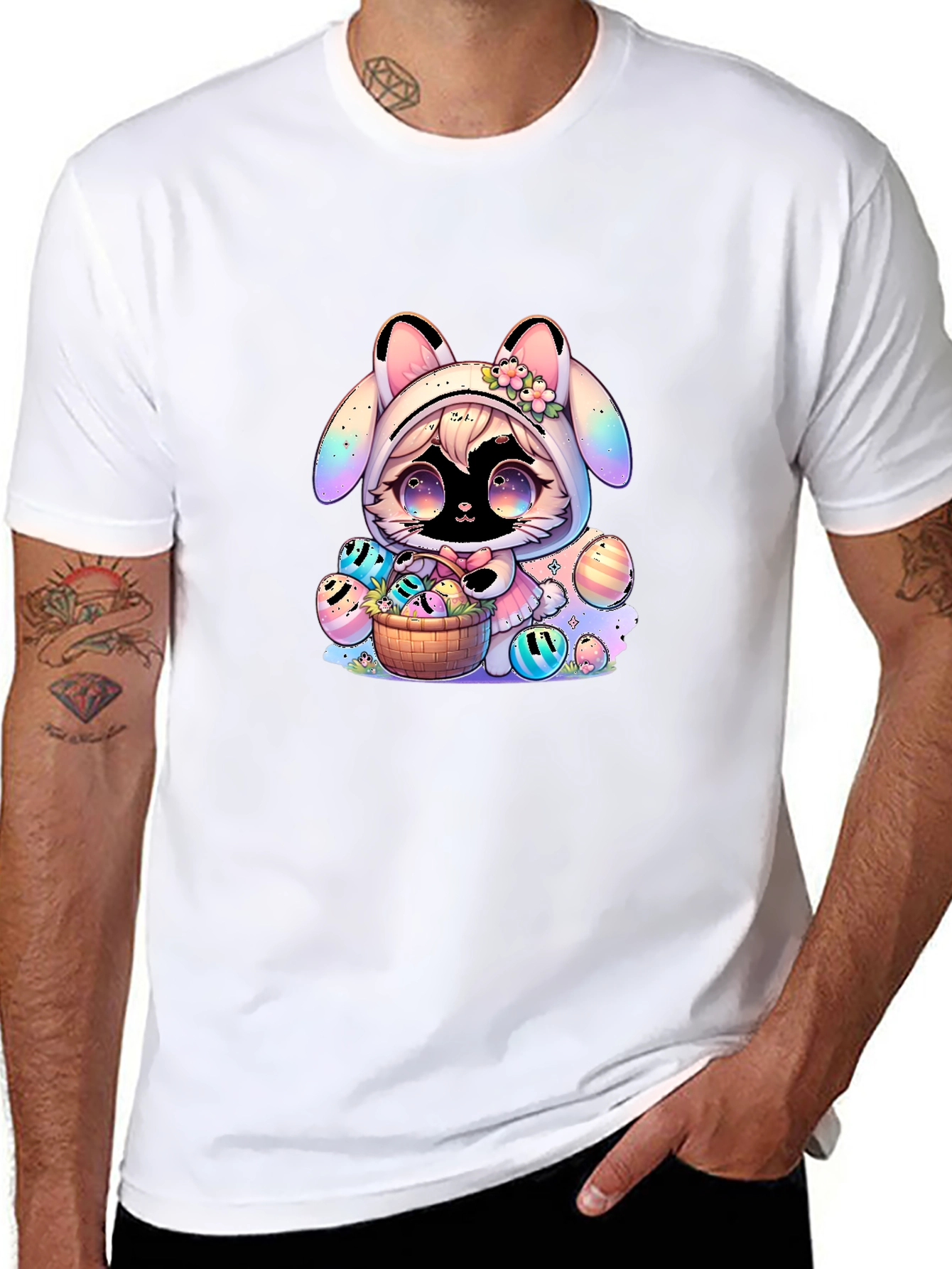 Cute Easter Bunny Anime T-Shirt