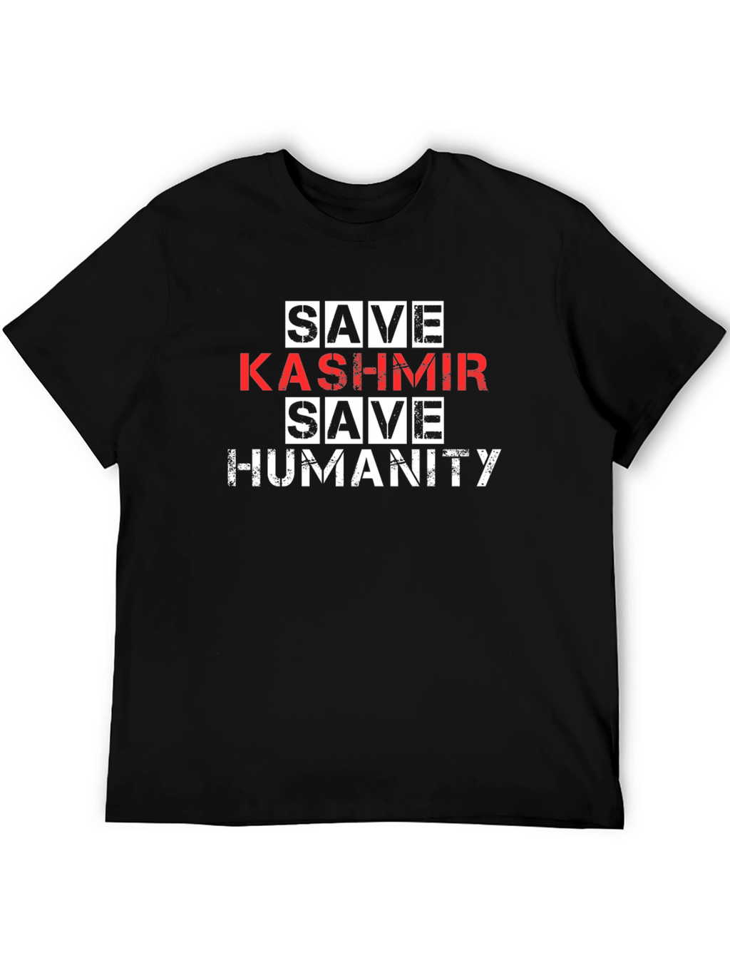 Save Kashmir T-Shirt - Black Graphic Tee