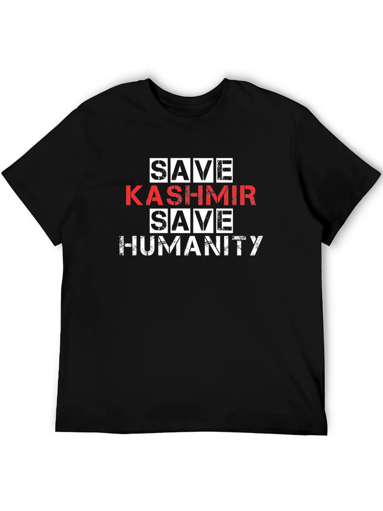 Save Kashmir T-Shirt - Black Graphic Tee