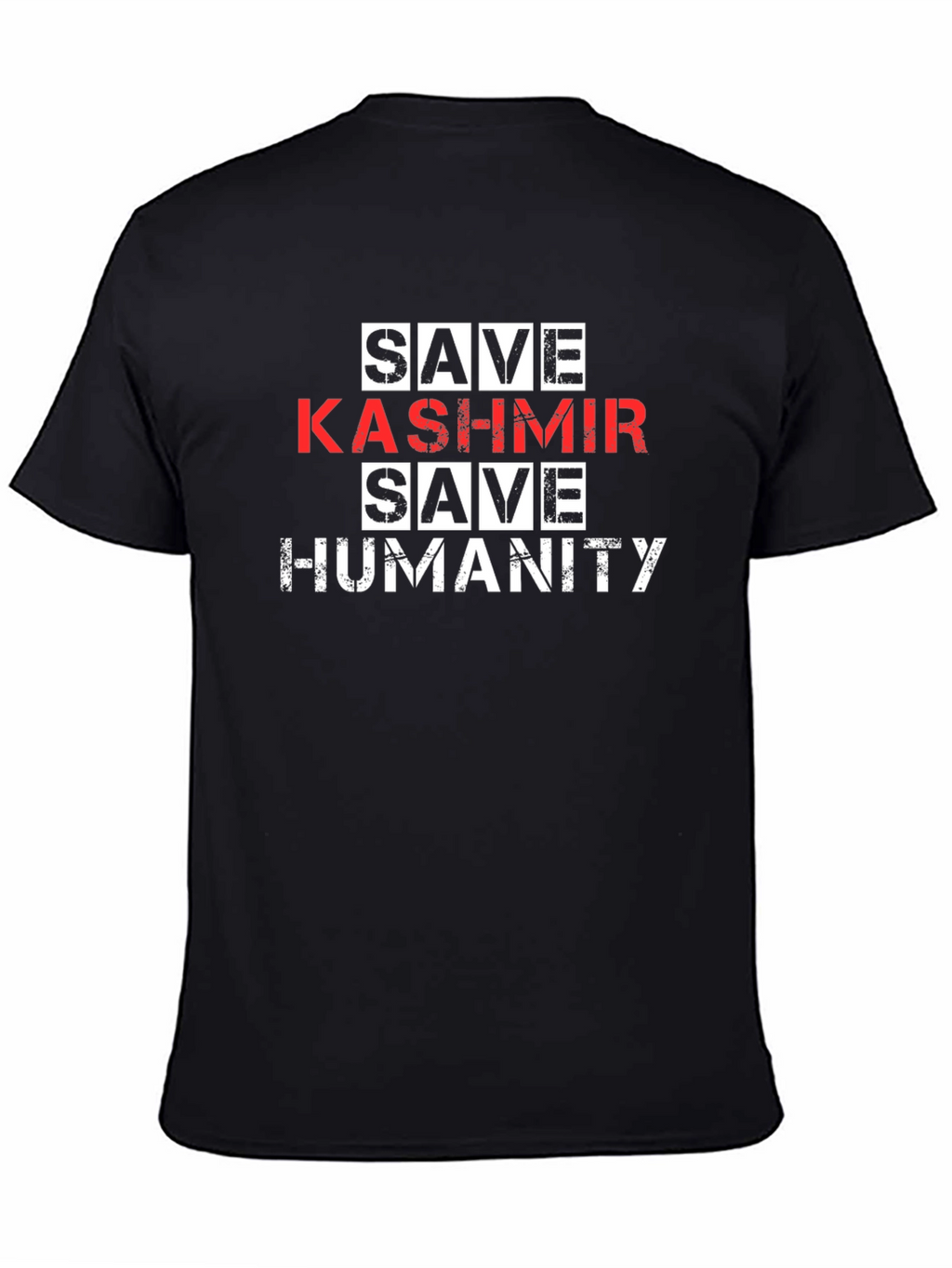 Save Kashmir T-Shirt - Black Graphic Tee
